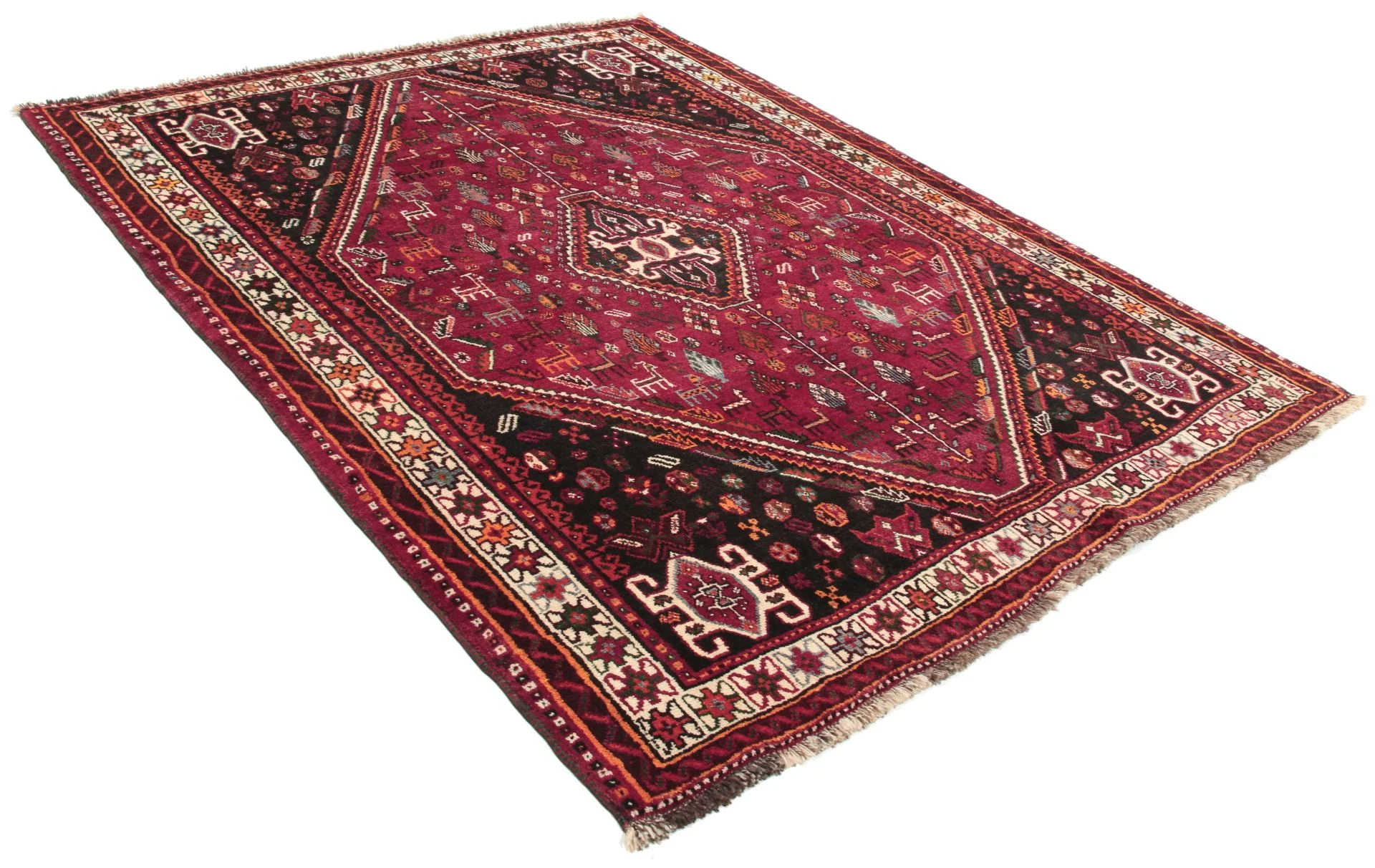 Qashqai Persian Rug — hand-knotted, 154 × 194 cm, Wool
