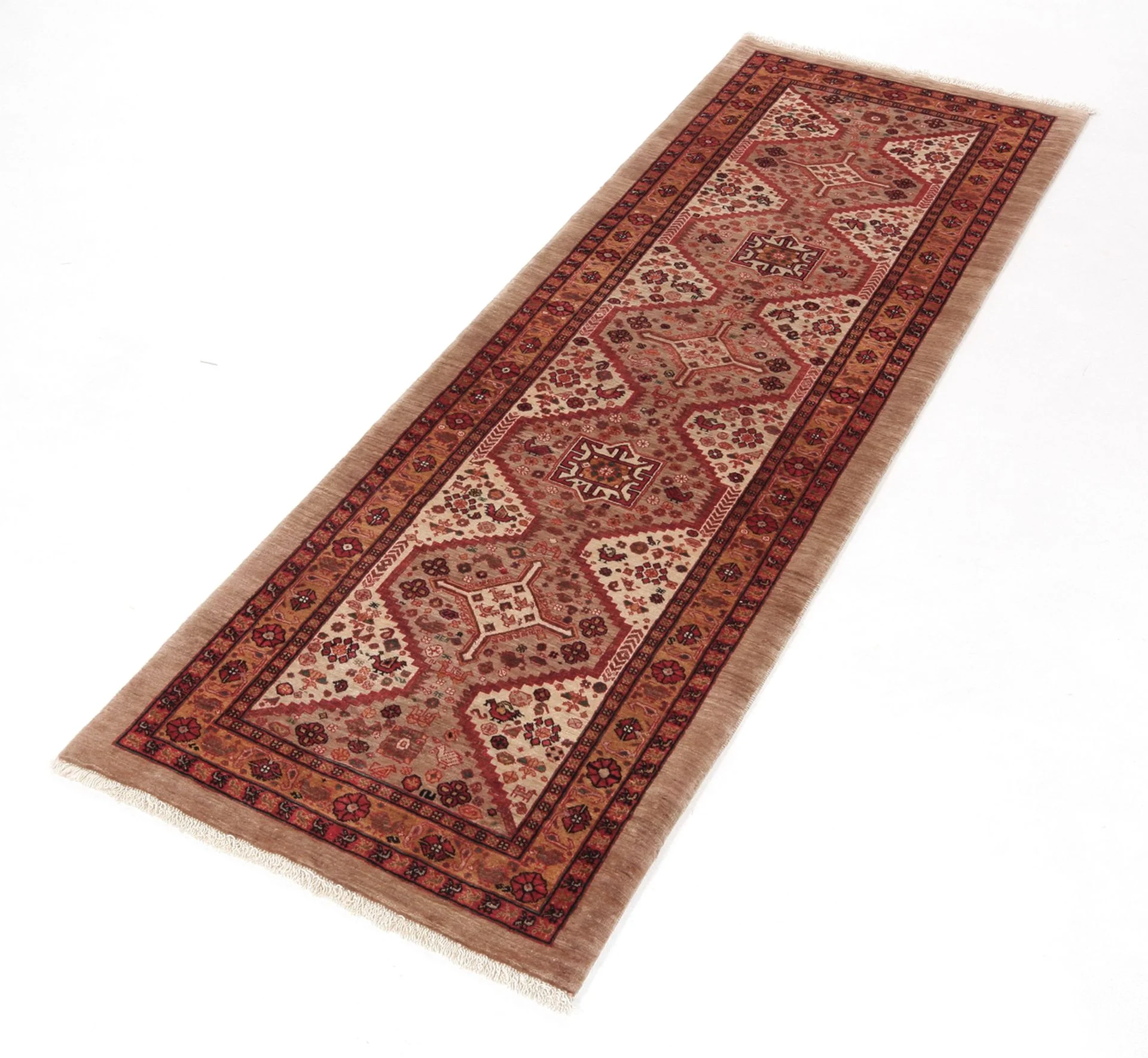 Qashqai Persian Rug — hand-knotted, 81 × 254 cm, Wool