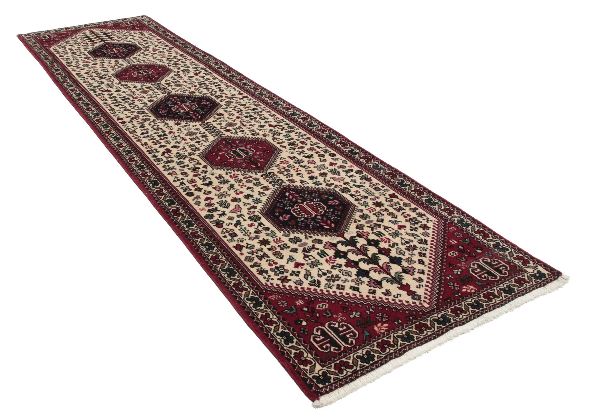 Hand-Knotted Wool Persian Rug, 80 × 295 cm