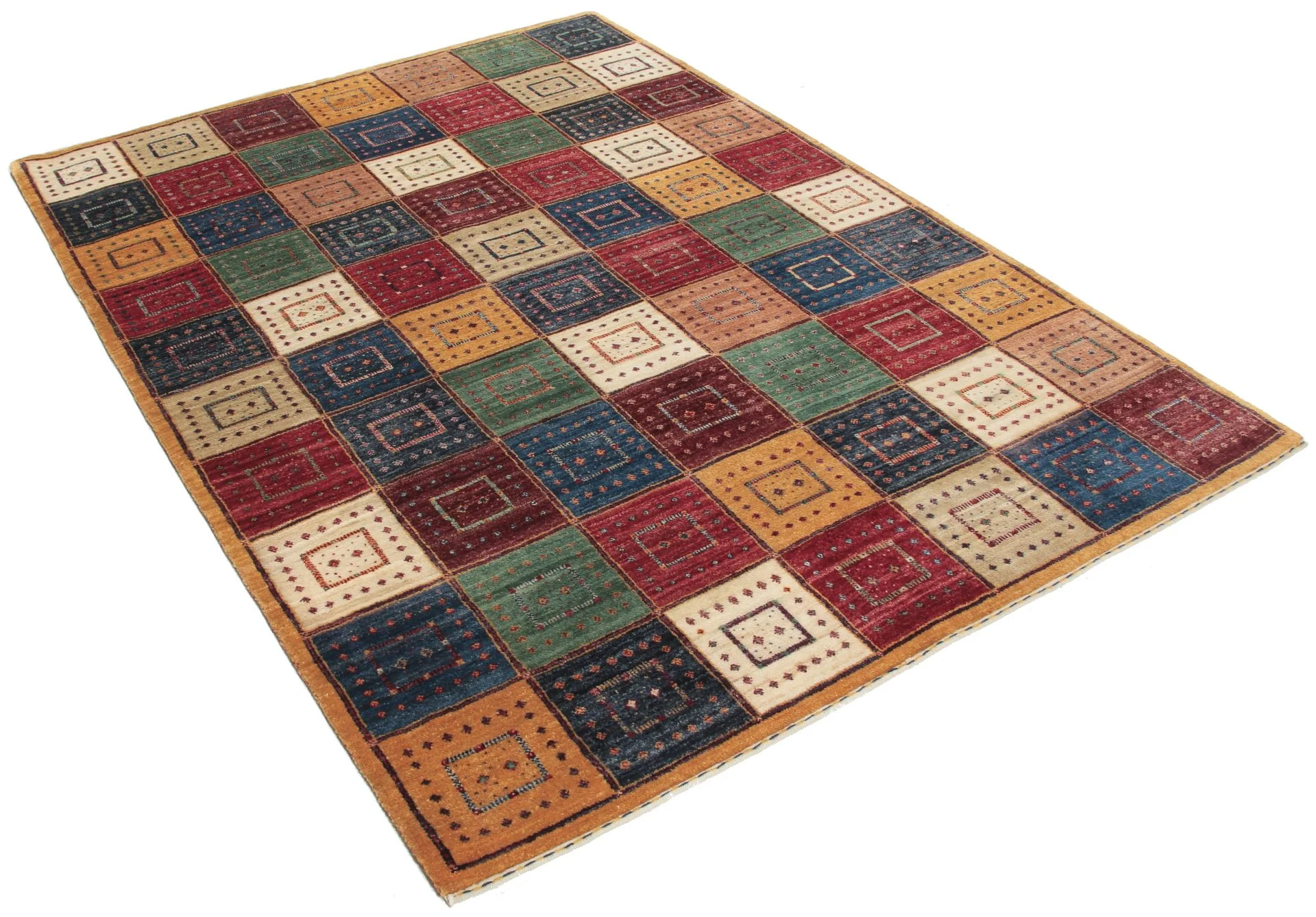 Loribaft Indian Rug — hand-knotted, 145 × 198 cm, Wool