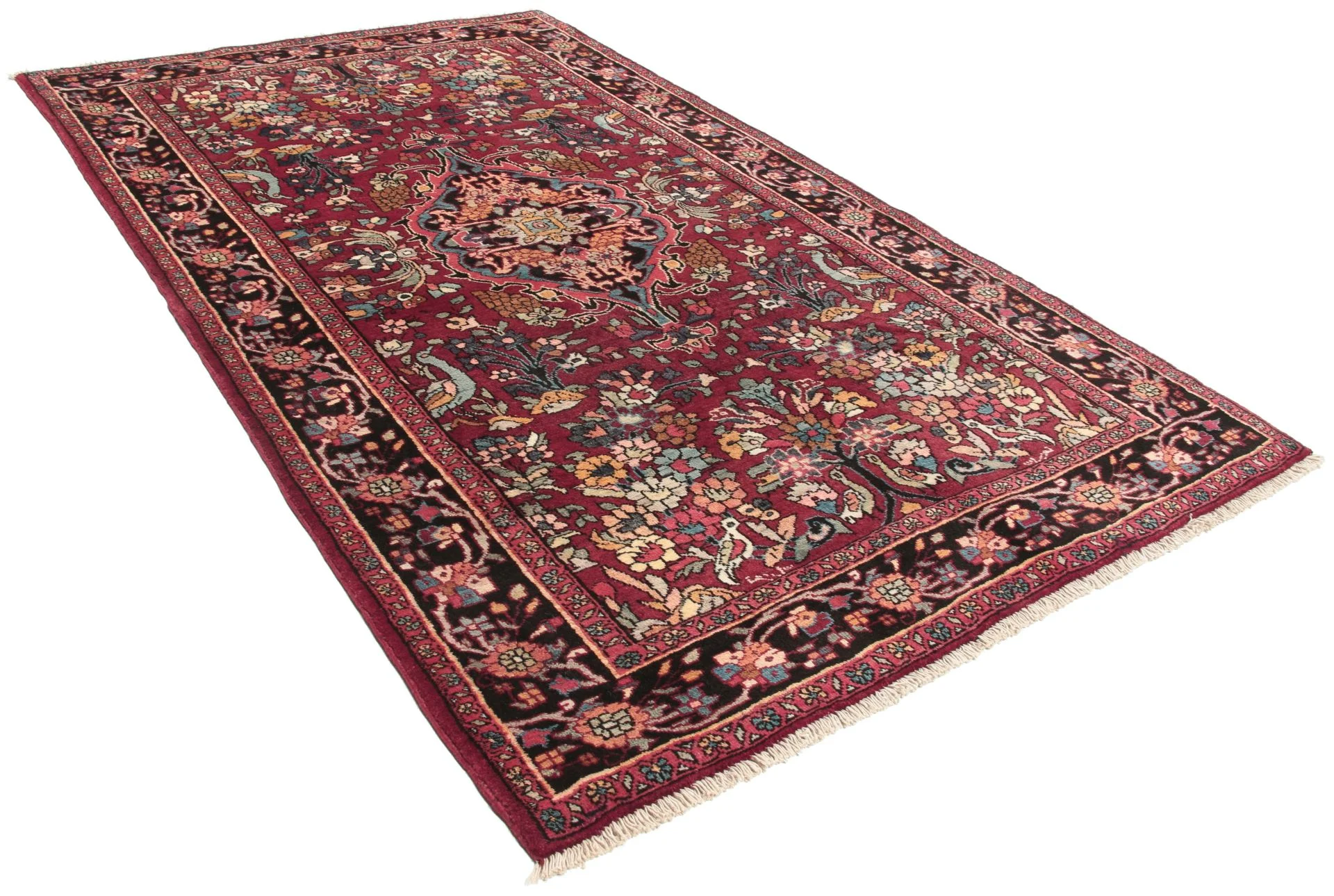 Hand-Knotted Wool Bijar Persian Rug, 130 × 213 cm