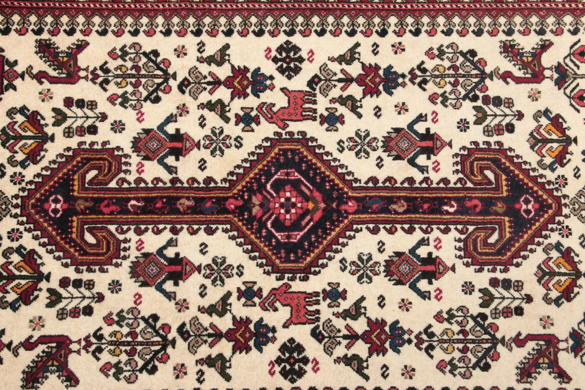 Hand-Knotted Wool Persian Rug, 82 × 300 cm