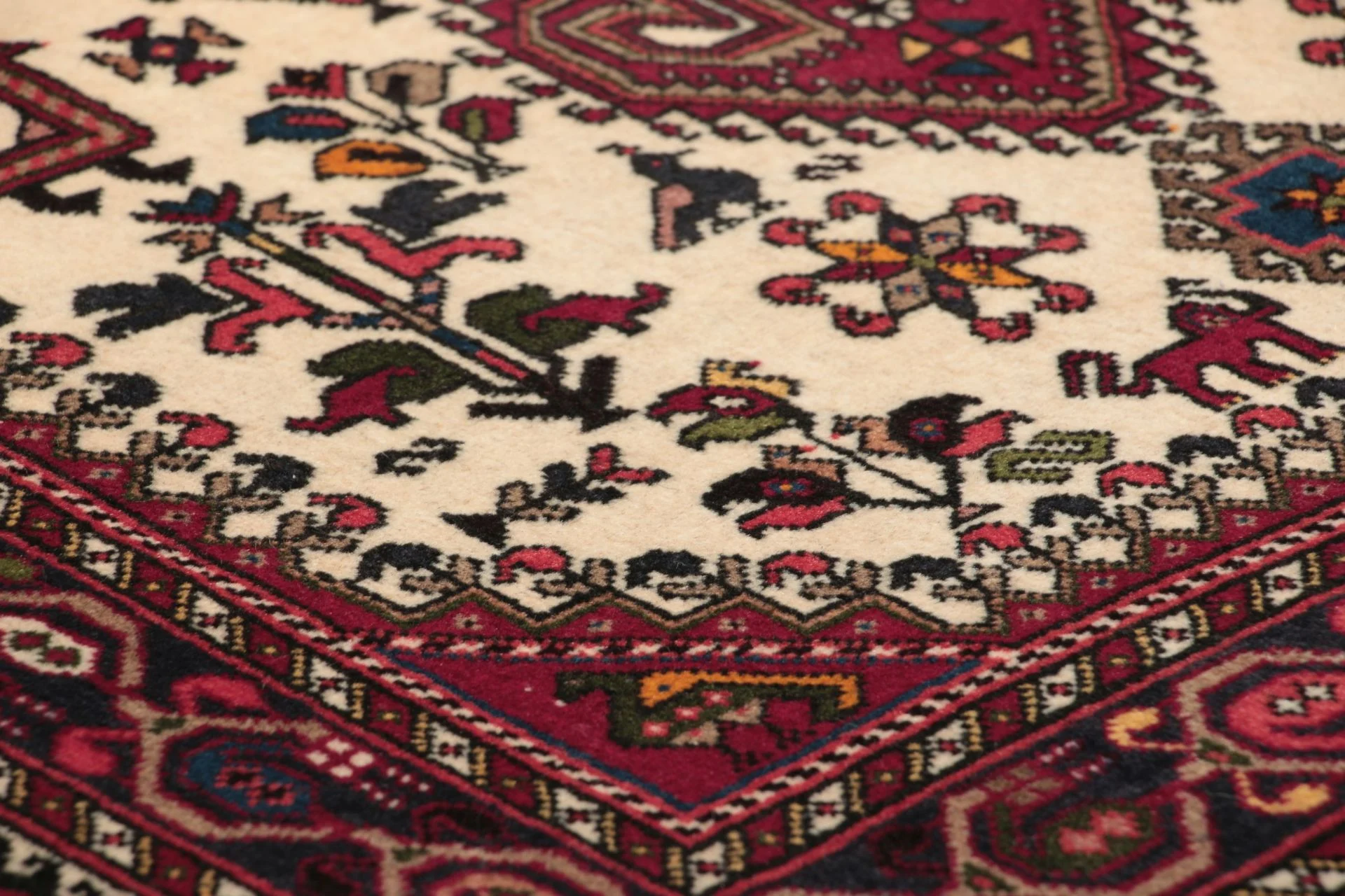 Hand-Knotted Wool Persian Rug, 82 × 300 cm