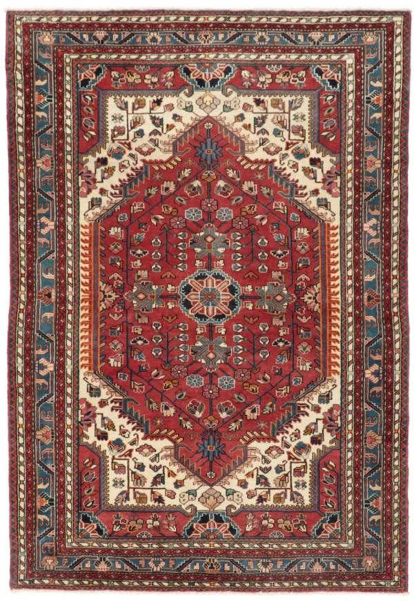 Hand-Knotted Wool Persian Rug, 156 × 228 cm