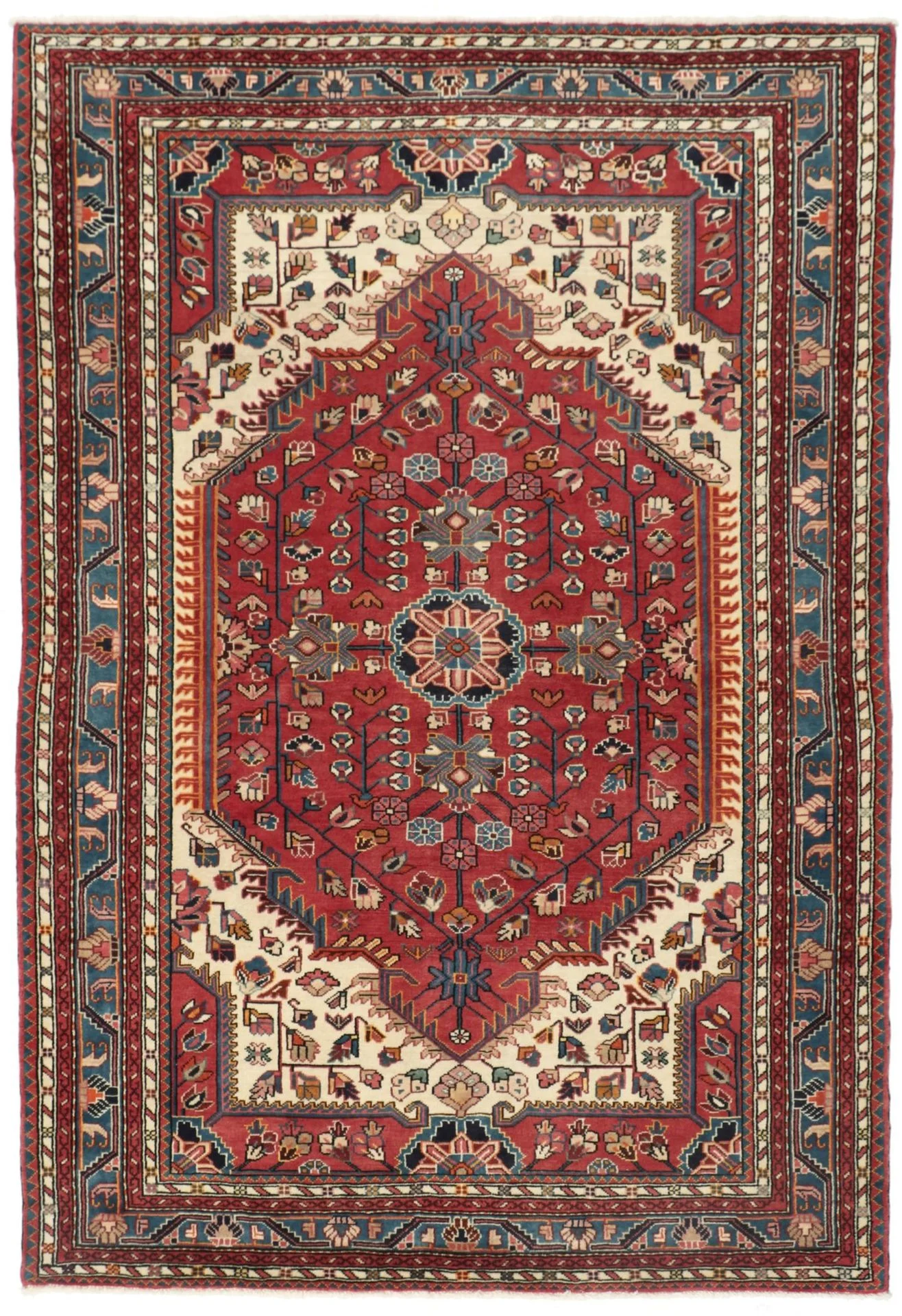Hand-Knotted Wool Persian Rug, 156 × 228 cm