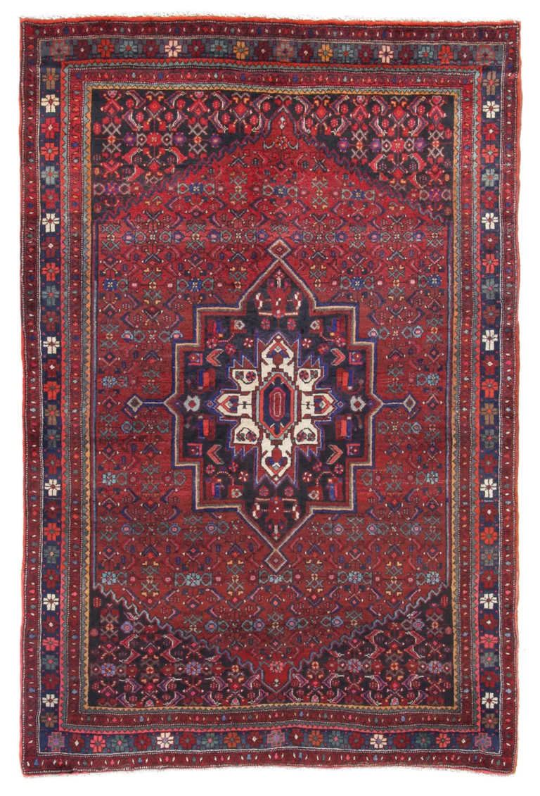 Hand-Knotted Wool Bijar Persian Rug, 130 × 195 cm