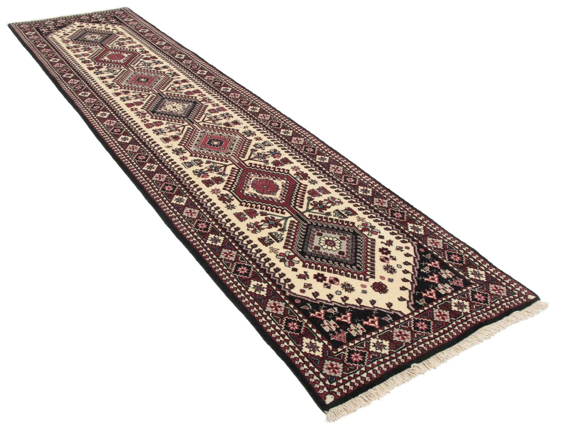 perserteppich-yalameh-72-x-306-cm-schurwolle-handgeknupft-laufer-1 Hand-Knotted Wool Persian Rug, 72 × 306 cm