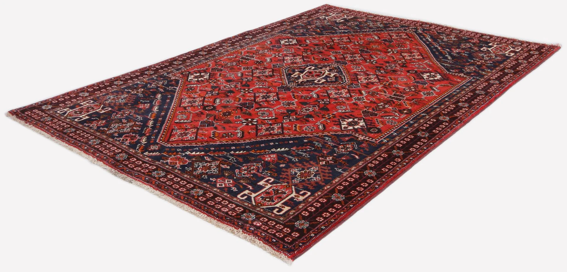 Hand-Knotted Wool Persian Rug, 135 × 205 cm