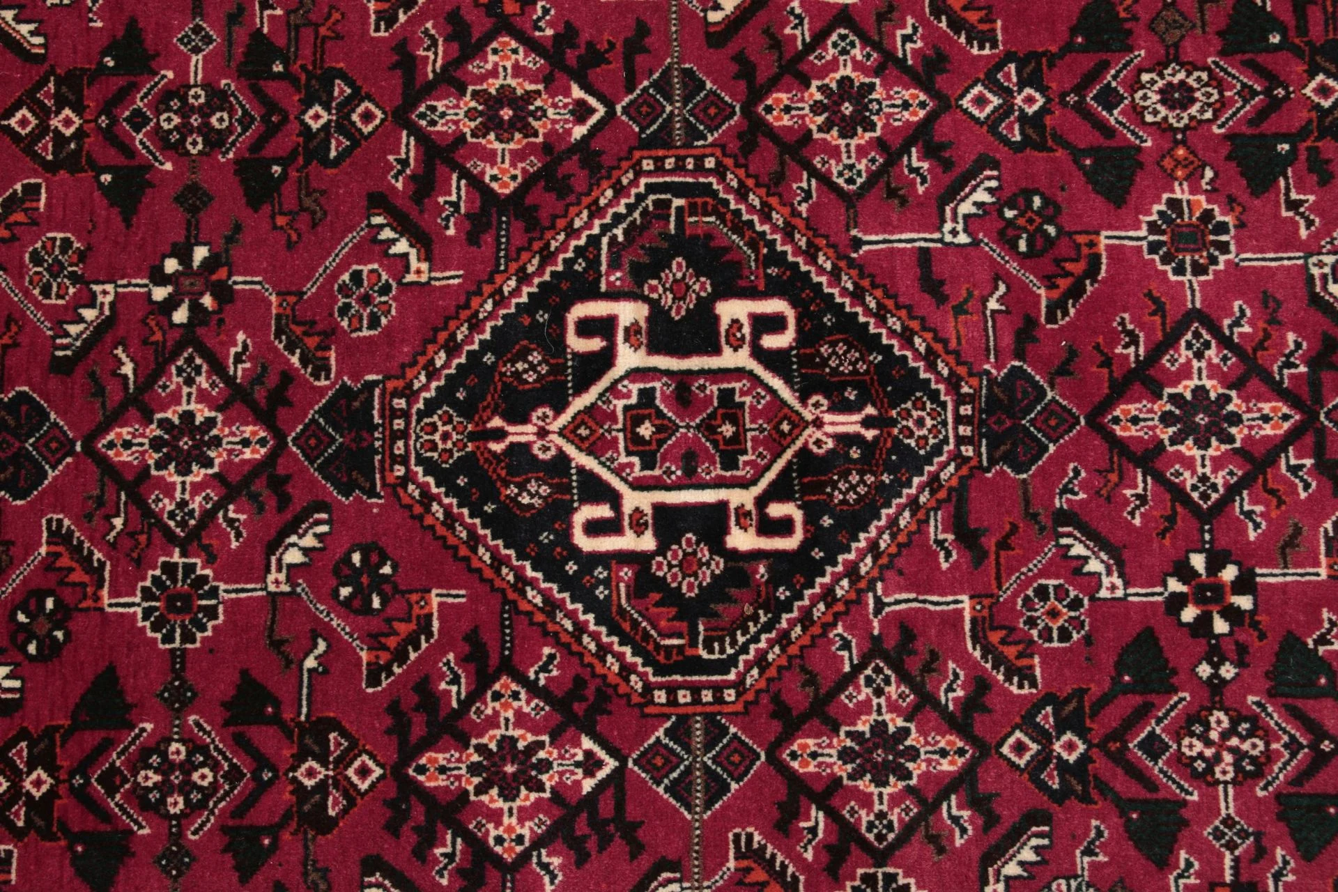 Hand-Knotted Wool Persian Rug, 135 × 205 cm