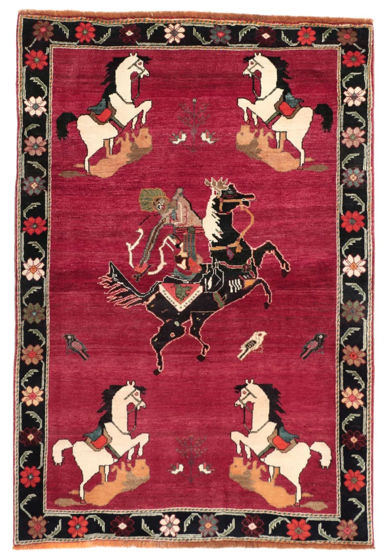 Qashqai Persian Rug 142 × 205 cm, Wool, hand-knotted