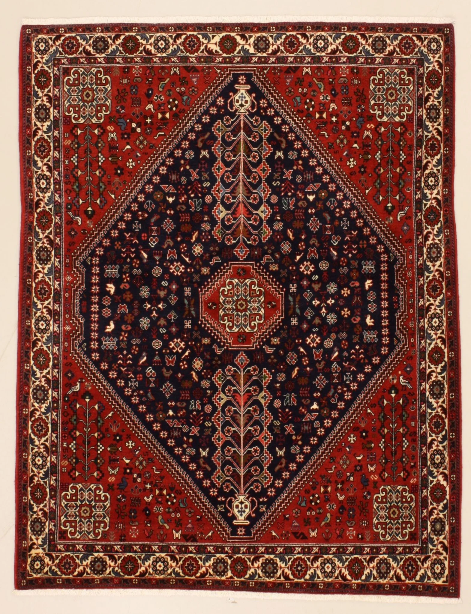 Hand-Knotted Wool Persian Rug, 150 × 200 cm