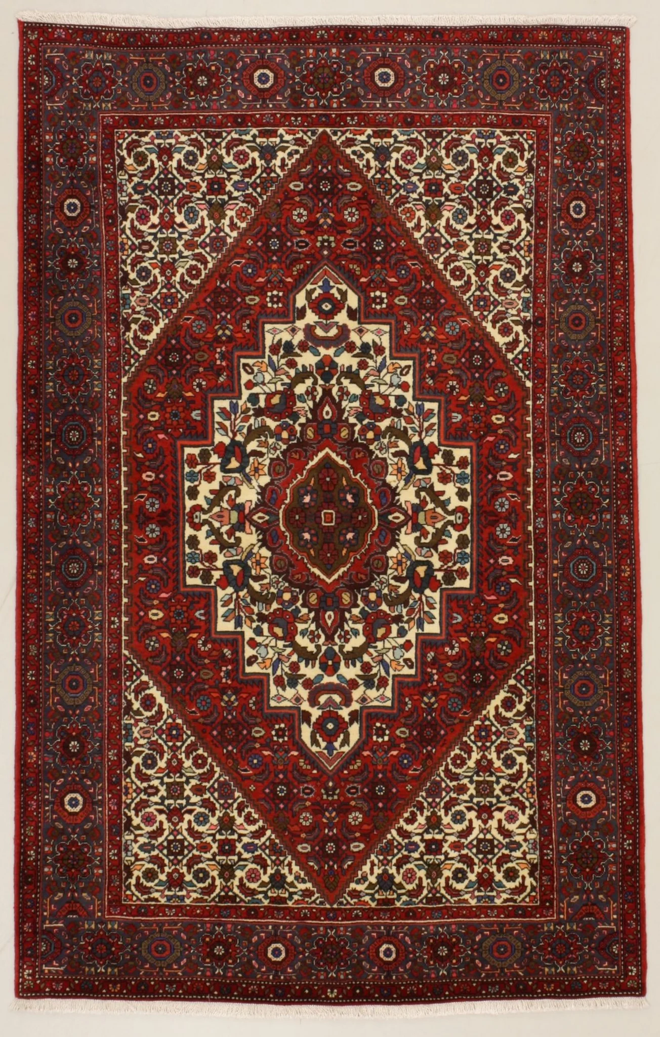 Hand-Knotted Wool Persian Rug, 128 × 202 cm