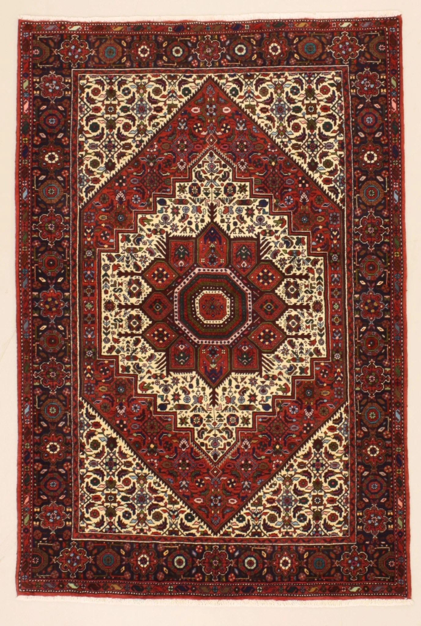 Hand-Knotted Wool Persian Rug, 130 × 190 cm