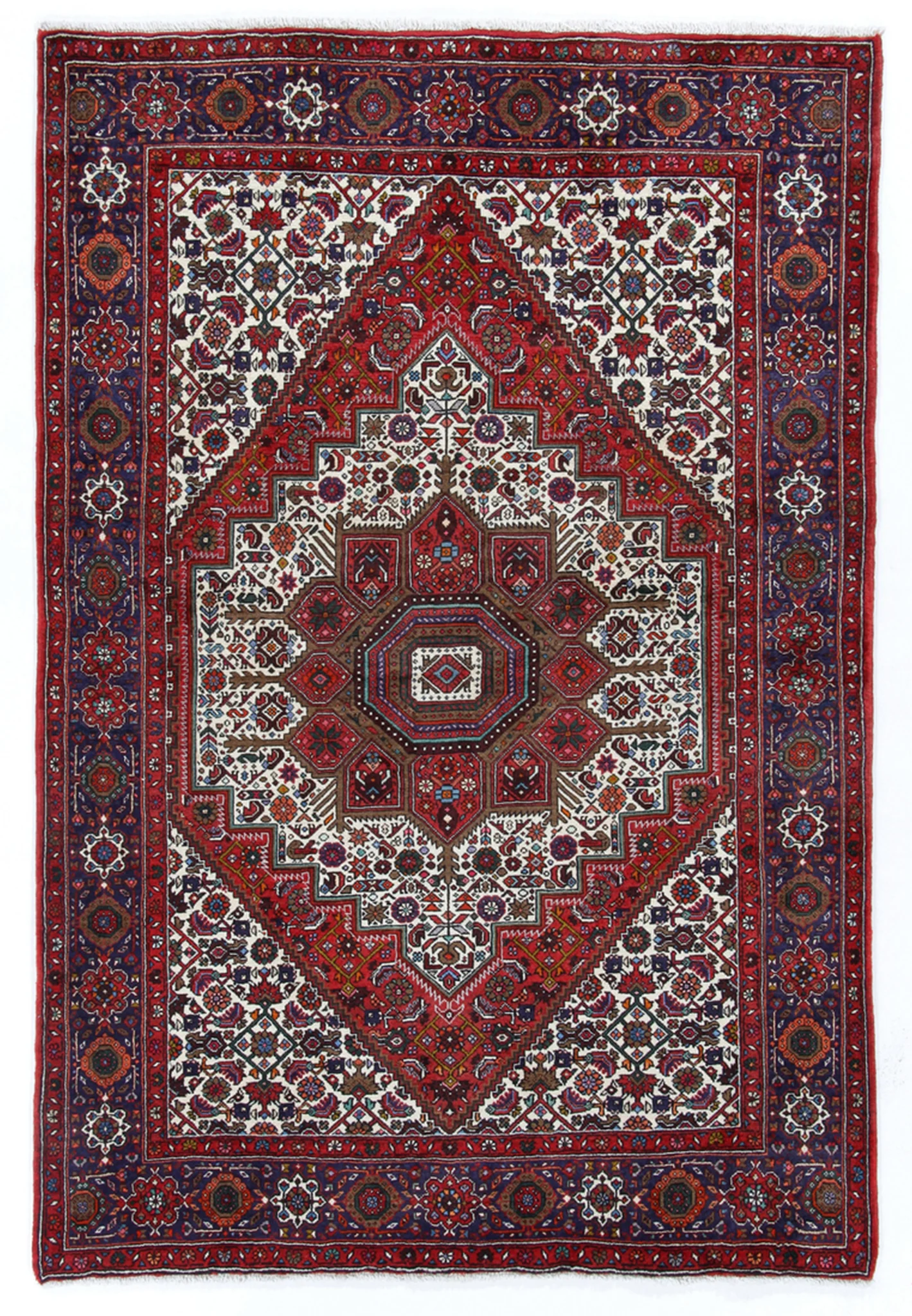 Hand-Knotted Wool Persian Rug, 130 × 196 cm