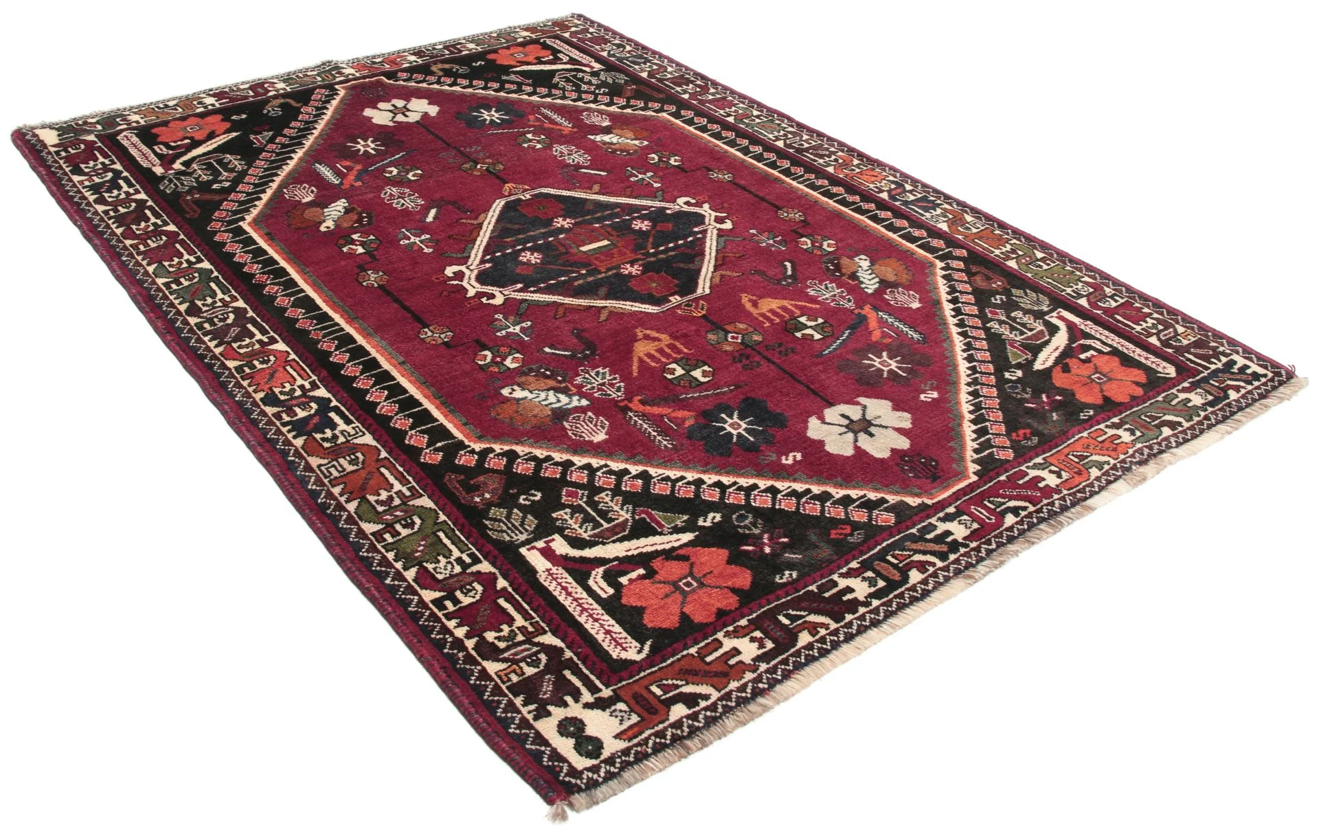 Qashqai Persian Rug — hand-knotted, 125 × 170 cm, Wool