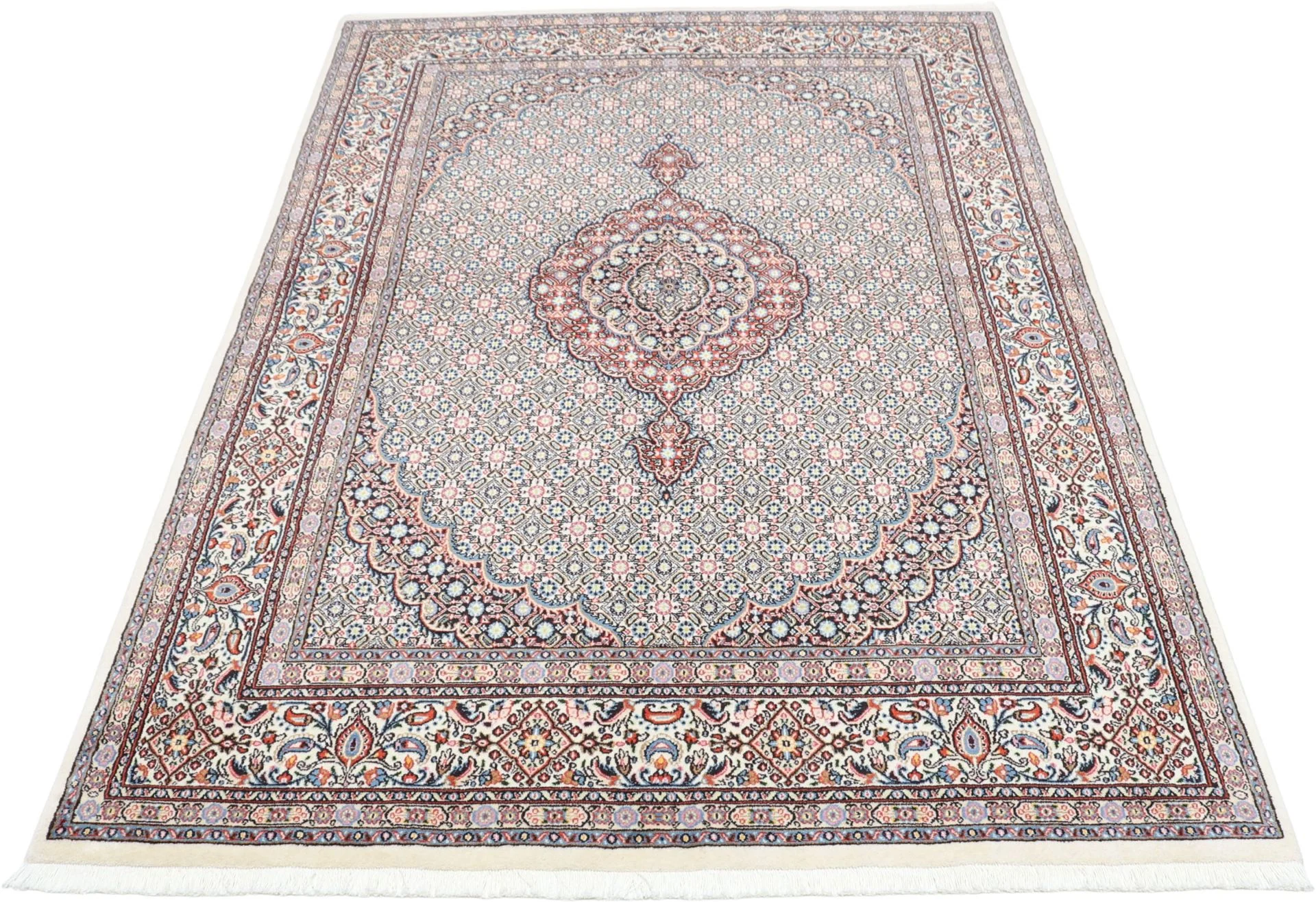 perserteppich-moud-162-x-235-cm-schurwolle-handgeknupft-floral-1 Hand-Knotted Wool Moud Persian Rug, 162 × 235 cm