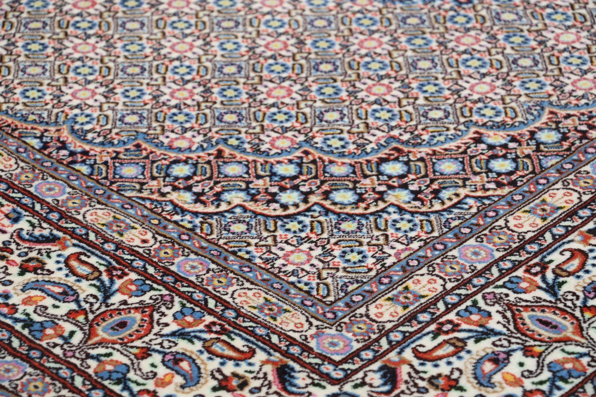 perserteppich-moud-162-x-235-cm-schurwolle-handgeknupft-floral-4 Hand-Knotted Wool Moud Persian Rug, 162 × 235 cm