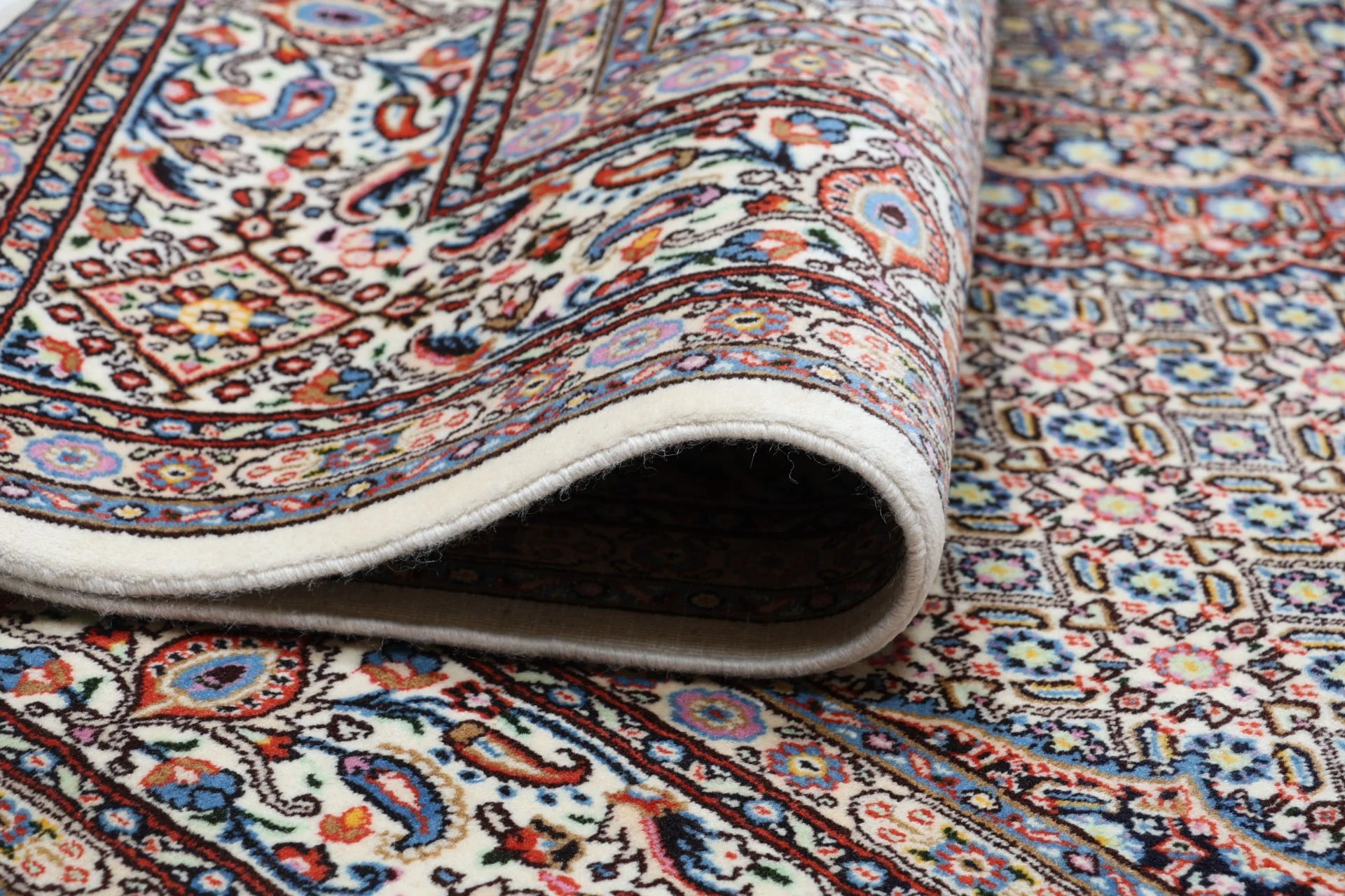 perserteppich-moud-162-x-235-cm-schurwolle-handgeknupft-floral-9 Hand-Knotted Wool Moud Persian Rug, 162 × 235 cm