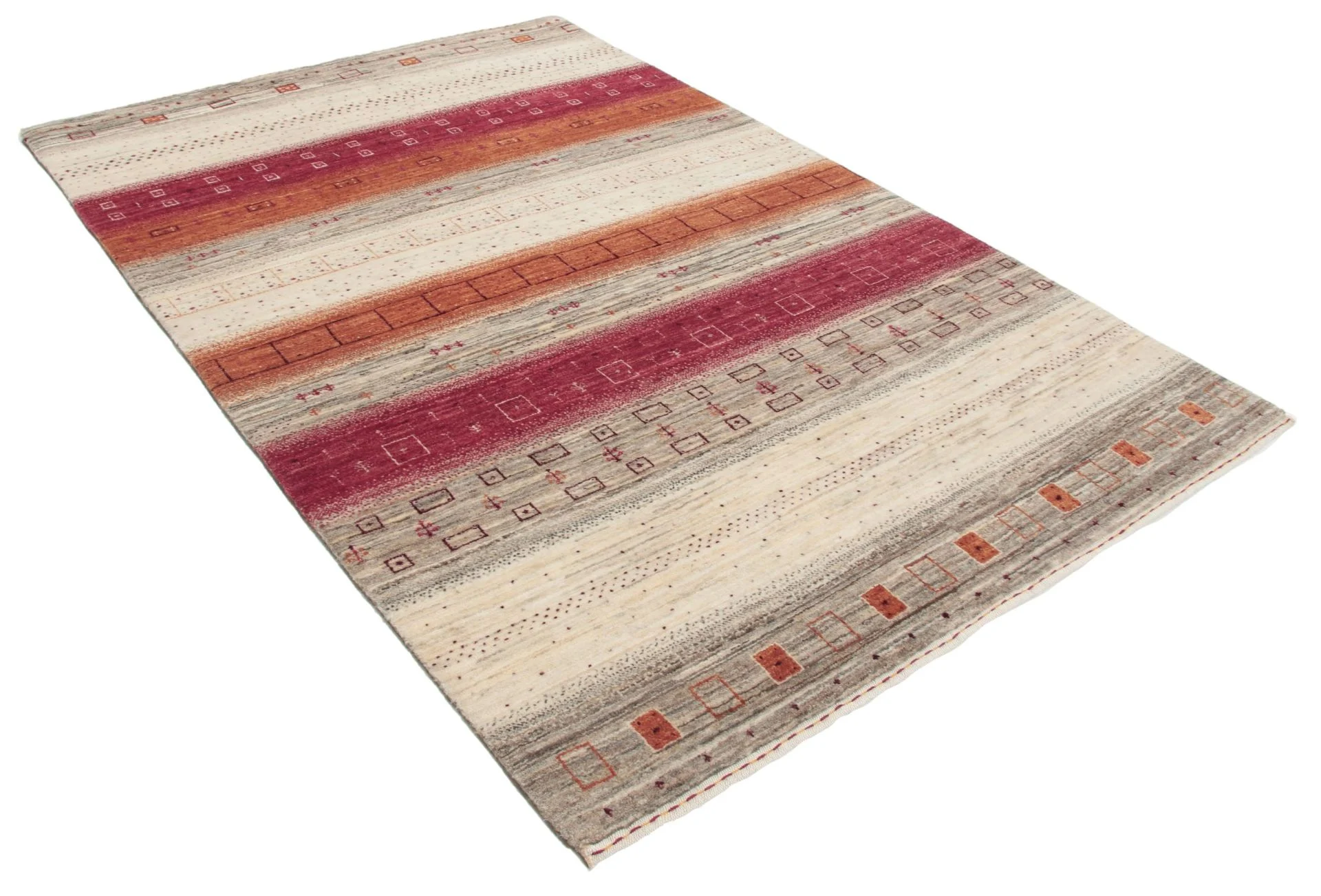 Loribaft Indian Rug — hand-knotted, 122 × 183 cm, Wool