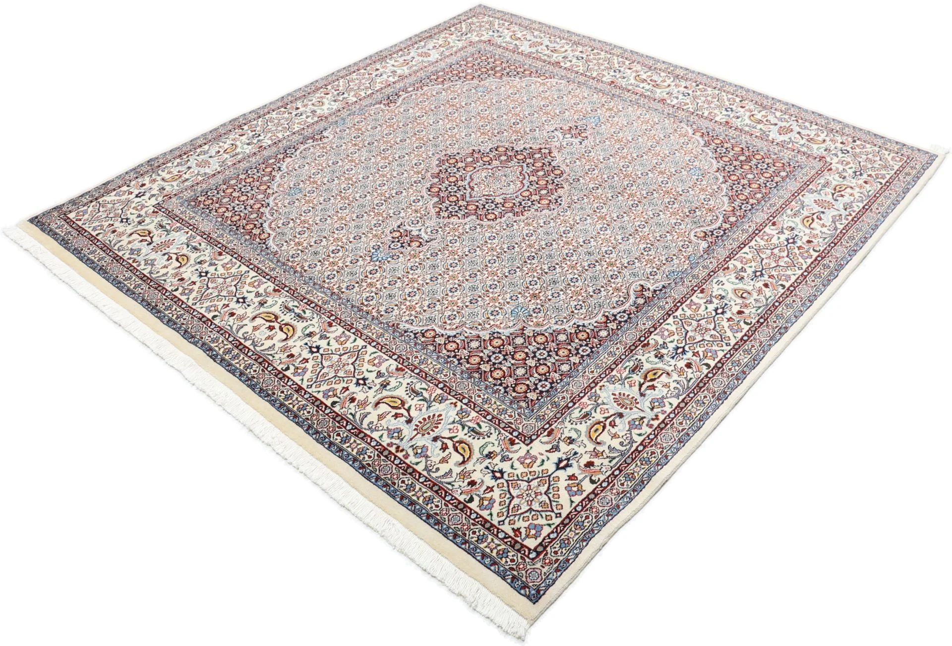 perserteppich-moud-192-x-205-cm-schurwolle-handgeknupft-floral-2 Moud Persian Rug 192 × 205 cm, Wool, hand-knotted