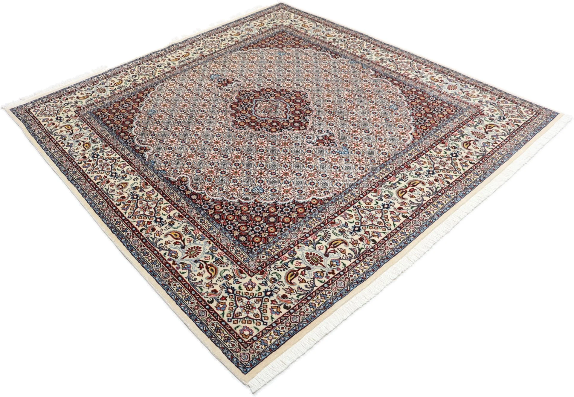 perserteppich-moud-192-x-205-cm-schurwolle-handgeknupft-floral-3 Moud Persian Rug 192 × 205 cm, Wool, hand-knotted