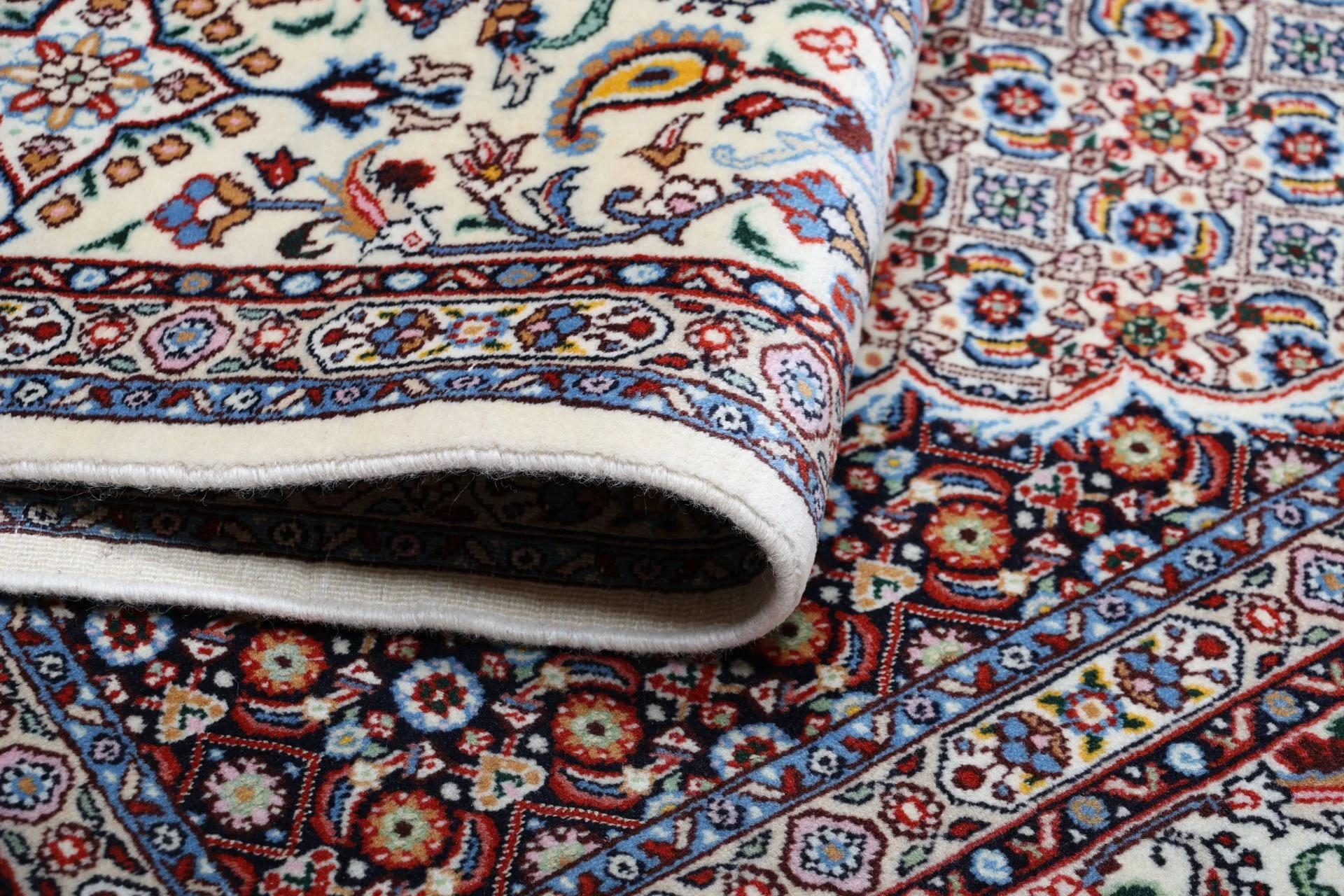perserteppich-moud-192-x-205-cm-schurwolle-handgeknupft-floral-9 Moud Persian Rug 192 × 205 cm, Wool, hand-knotted