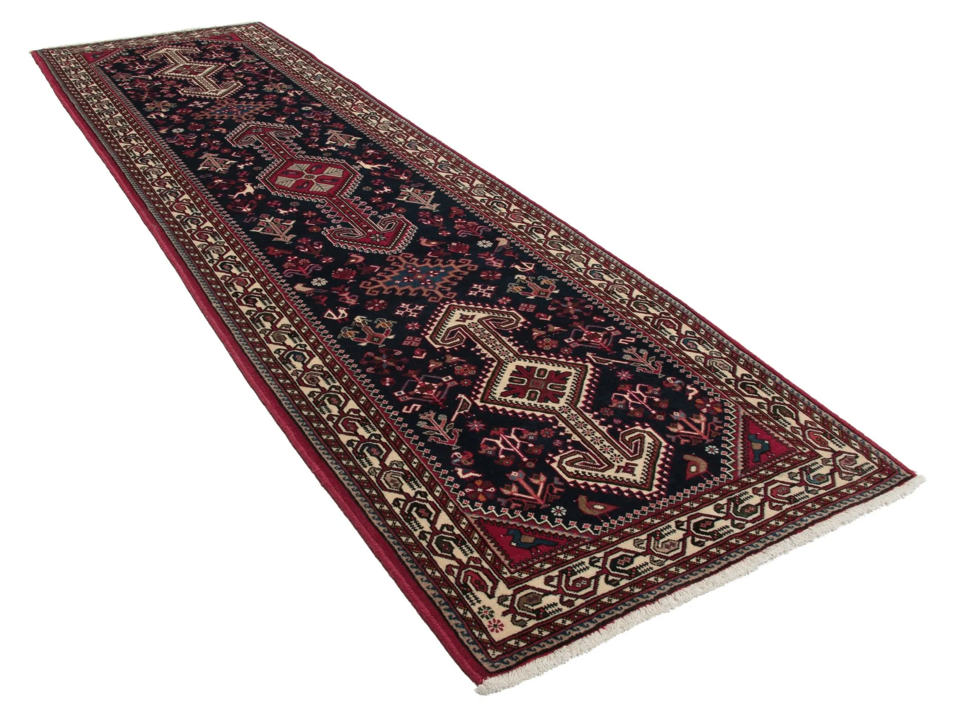 perserteppich-nasrabad-86-x-293-cm-schurwolle-handgeknupft-laufer-1 Persian Rug — hand-knotted, 86 × 293 cm, Wool