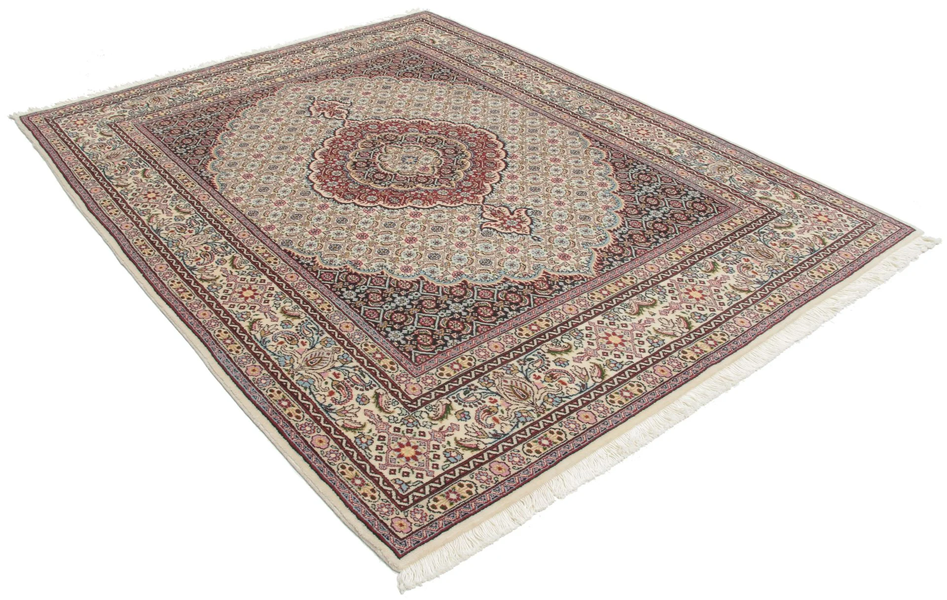 perserteppich-moud-152-x-207-cm-schurwolle-handgeknupft-floral-1 Moud Persian Rug 152 × 207 cm, Wool, hand-knotted