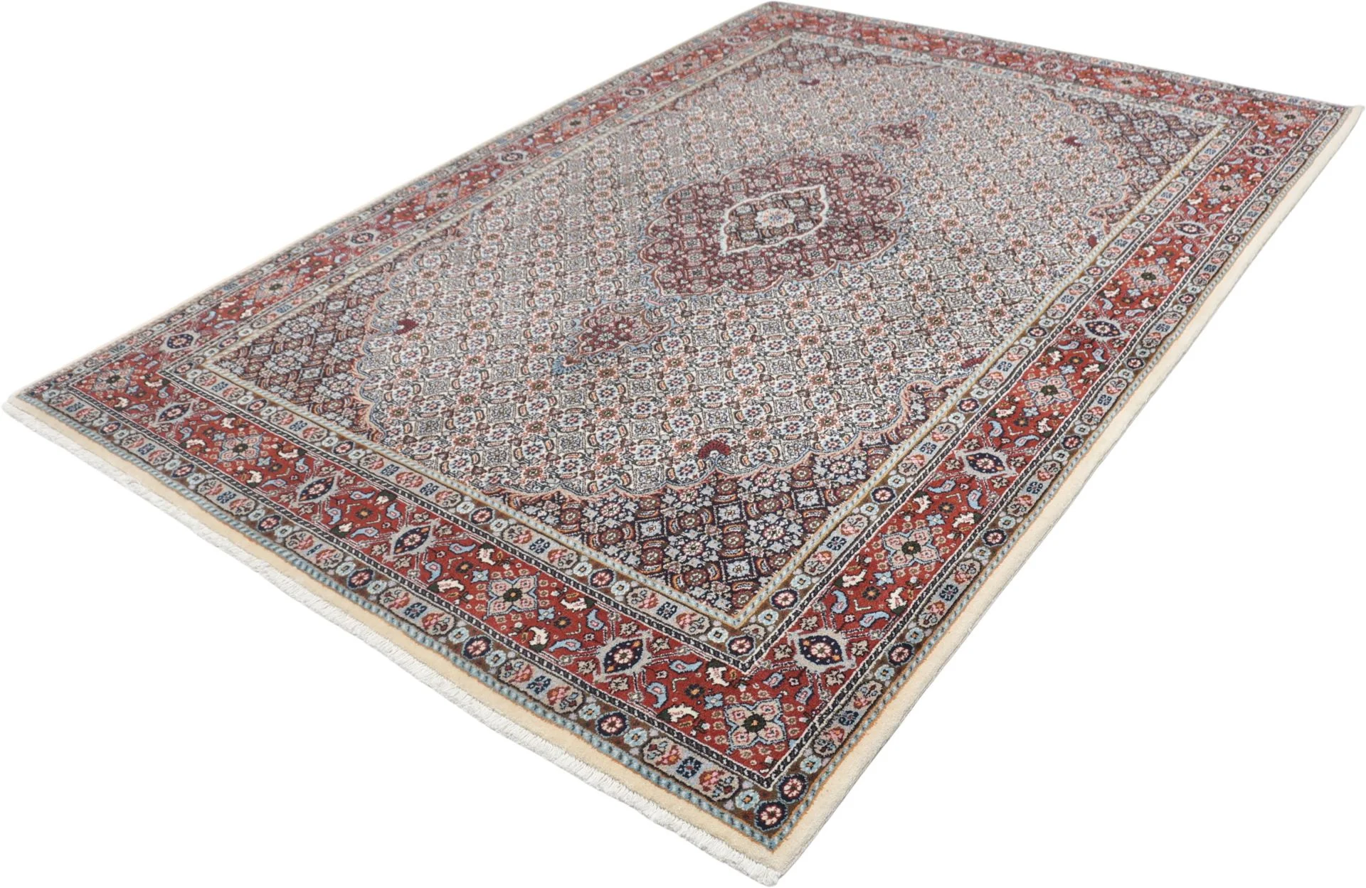 perserteppich-moud-165-x-240-cm-schurwolle-handgeknupft-floral-2 Hand-Knotted Wool Moud Persian Rug, 165 × 240 cm