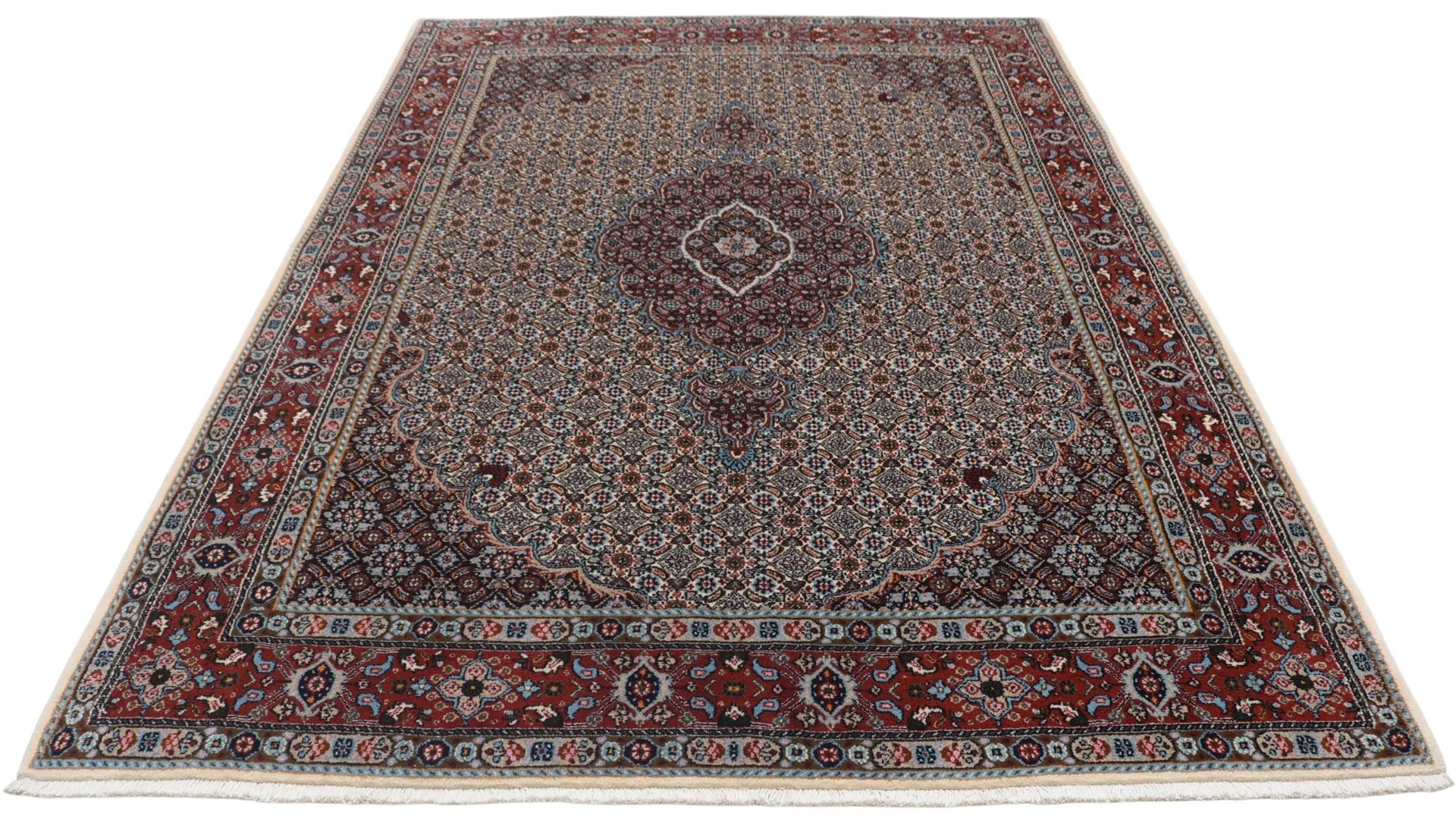 perserteppich-moud-165-x-240-cm-schurwolle-handgeknupft-floral-6 Hand-Knotted Wool Moud Persian Rug, 165 × 240 cm
