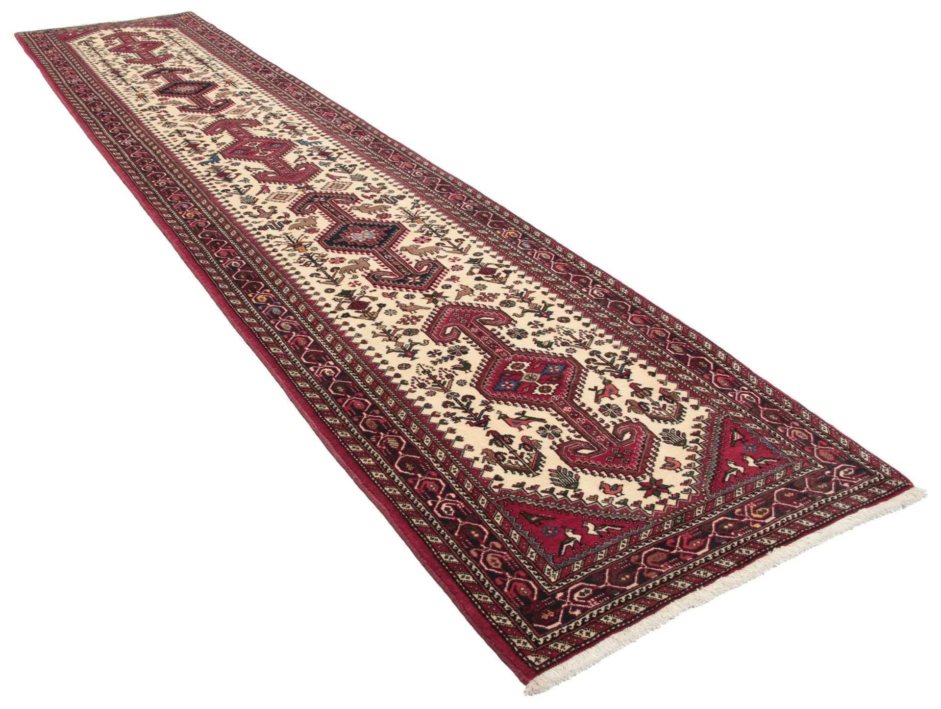 Persian Rug — hand-knotted, 85 × 390 cm, Wool