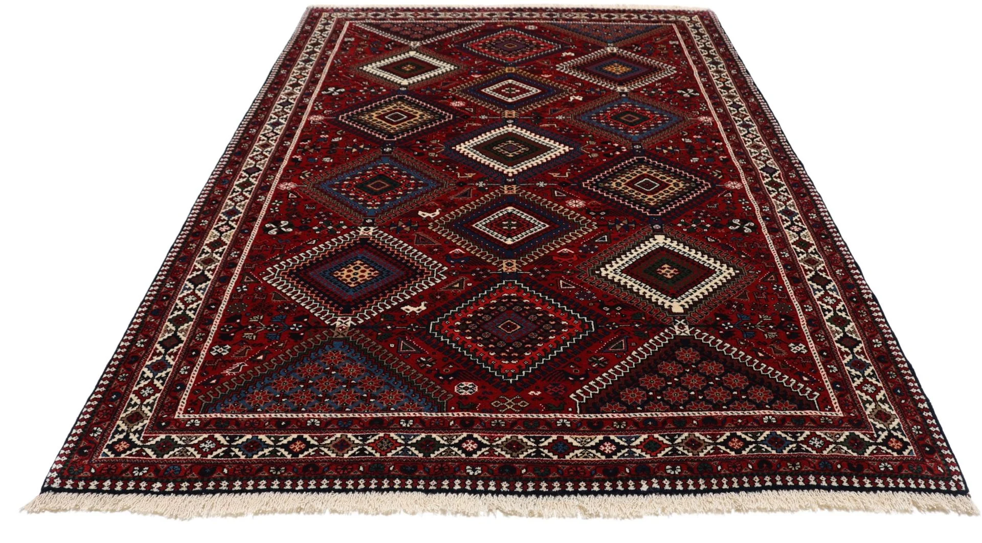 perserteppich-yalameh-153-x-235-cm-schurwolle-handgeknupft-fein-6 Hand-Knotted Wool Persian Rug, 153 × 235 cm