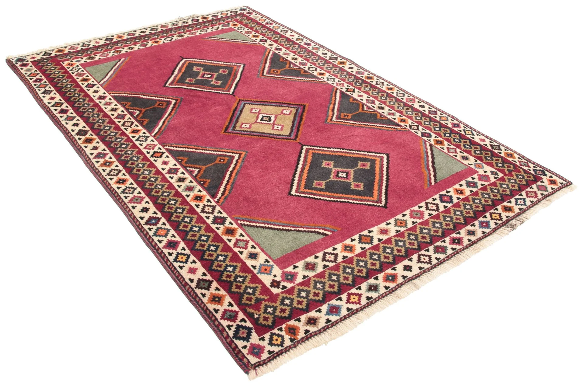 Qashqai Persian Rug — hand-knotted, 122 × 190 cm, Wool