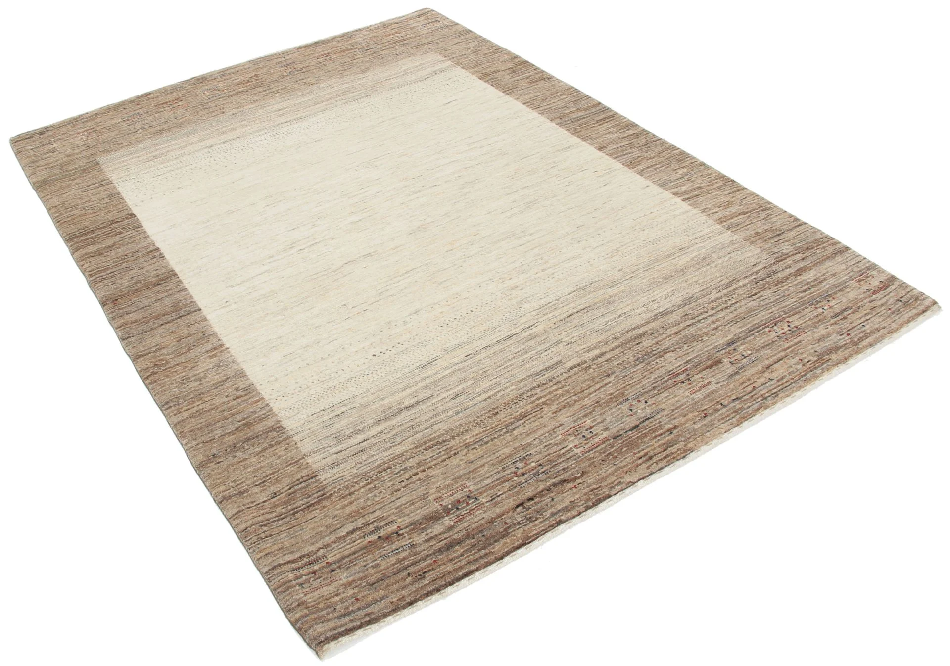 Hand-Knotted Wool Loribaft Indian Rug, 153 × 209 cm