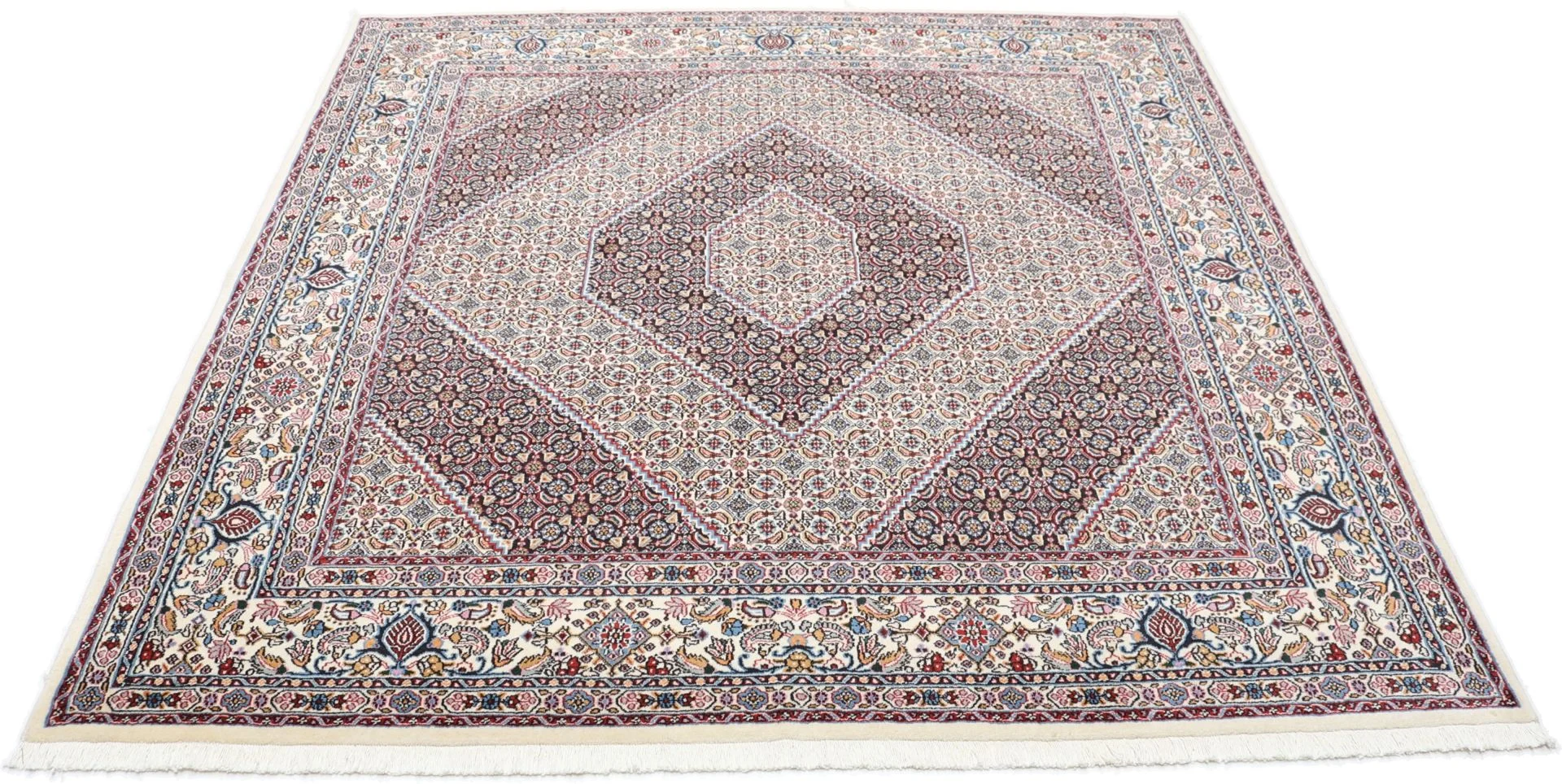 Moud Persian Rug 198 × 200 cm, Wool, hand-knotted