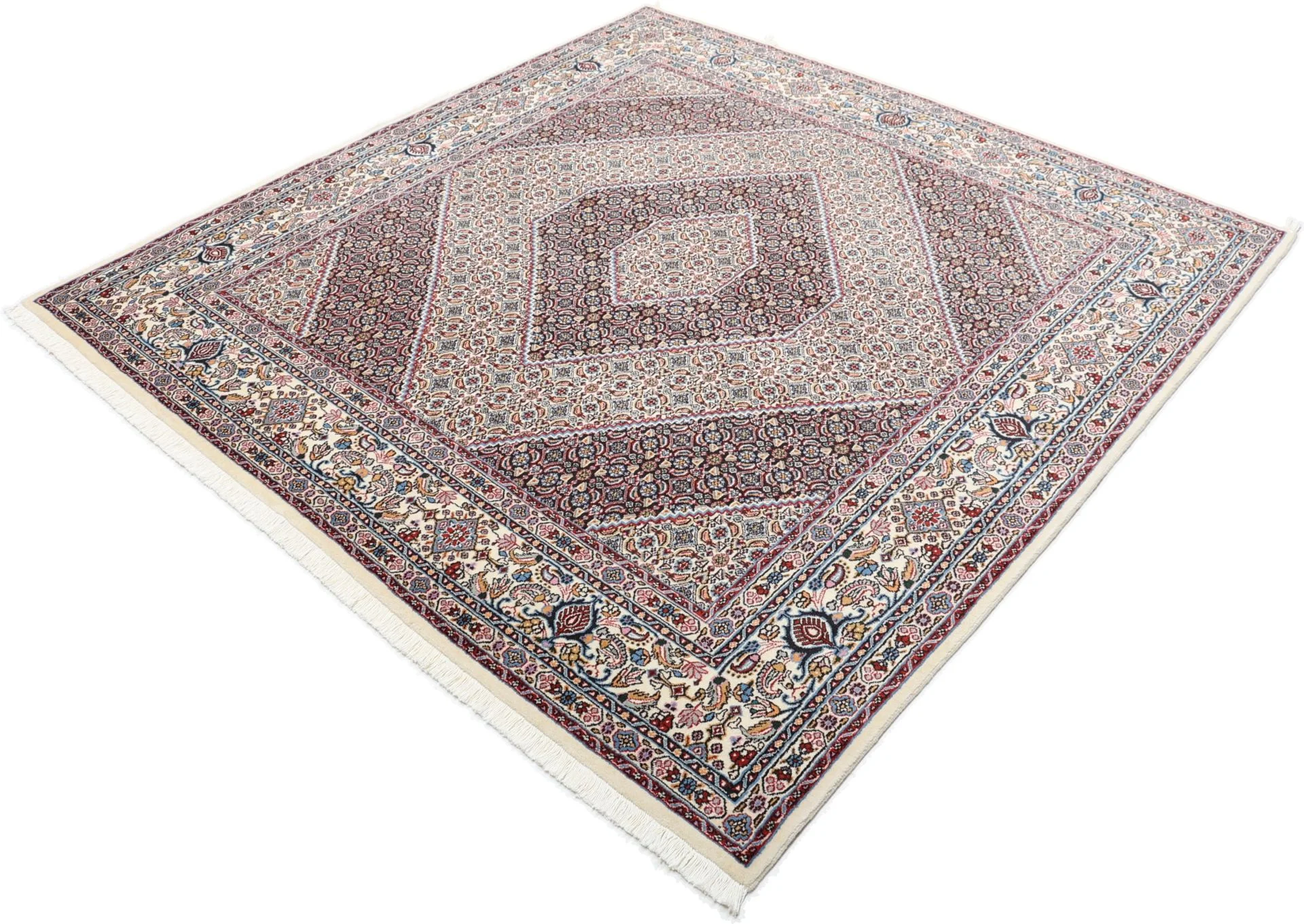 Moud Persian Rug 198 × 200 cm, Wool, hand-knotted