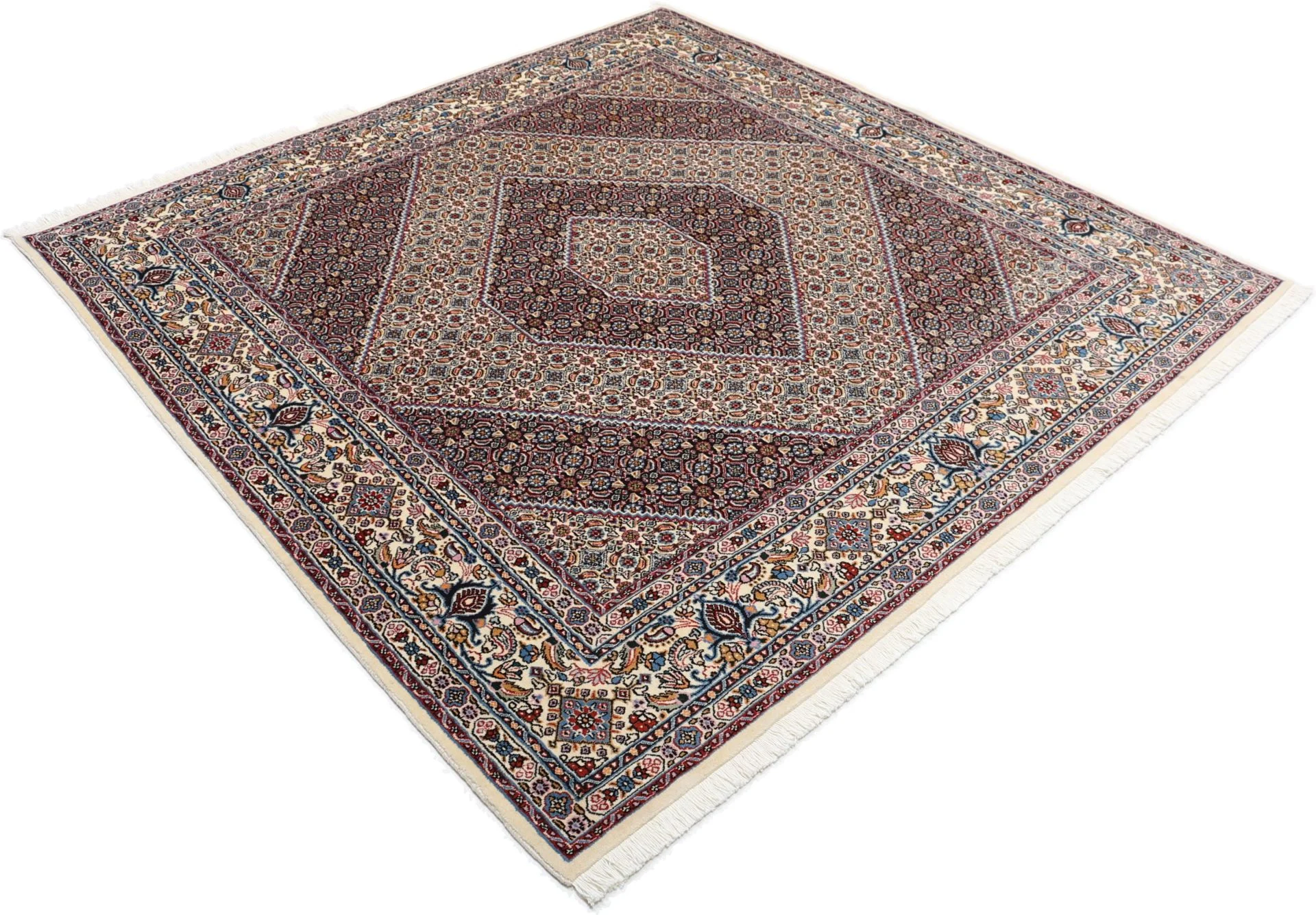 Moud Persian Rug 198 × 200 cm, Wool, hand-knotted