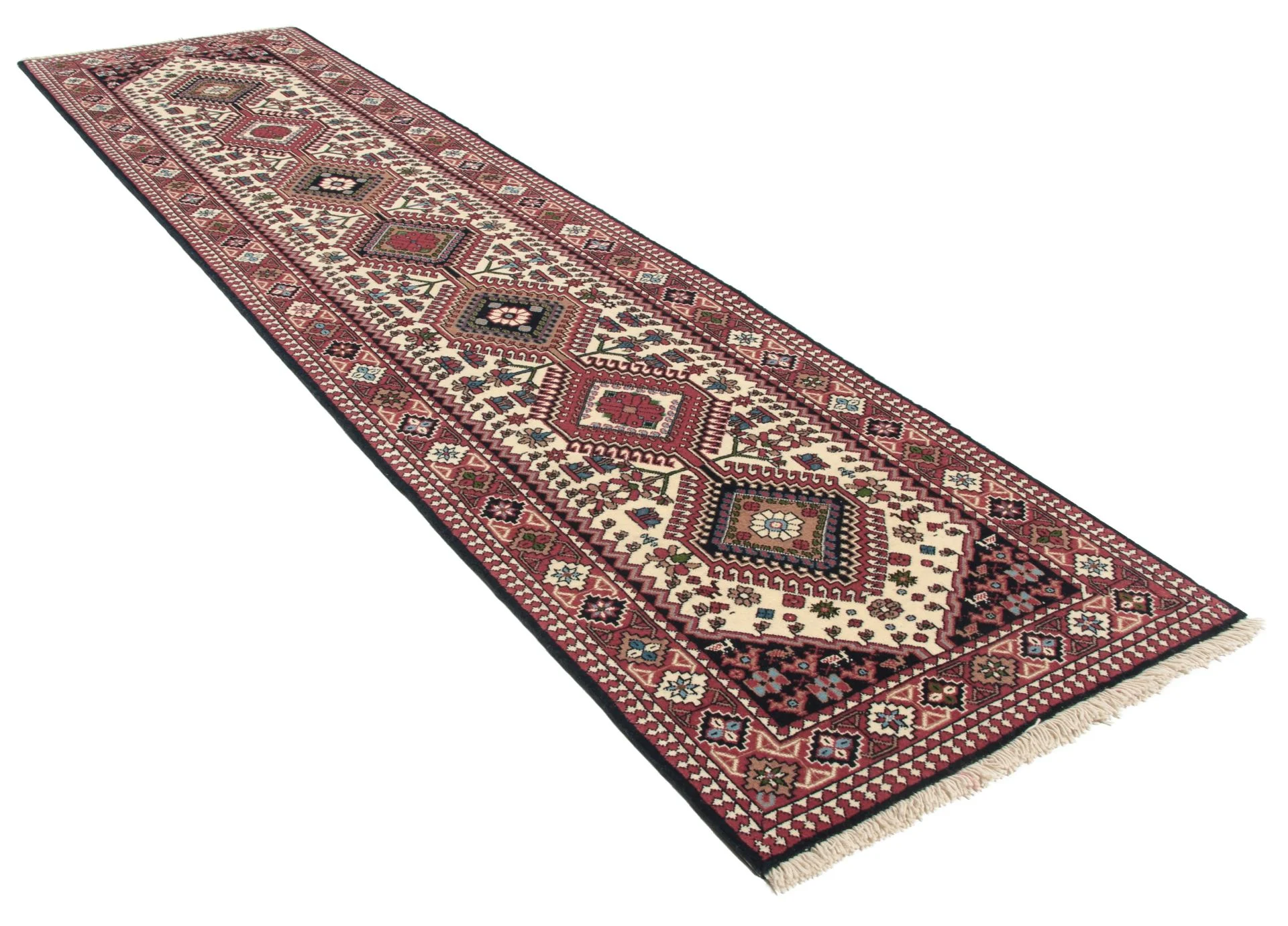 perserteppich-yalameh-74-x-291-cm-schurwolle-handgeknupft-laufer-1 Hand-Knotted Wool Persian Rug, 74 × 291 cm