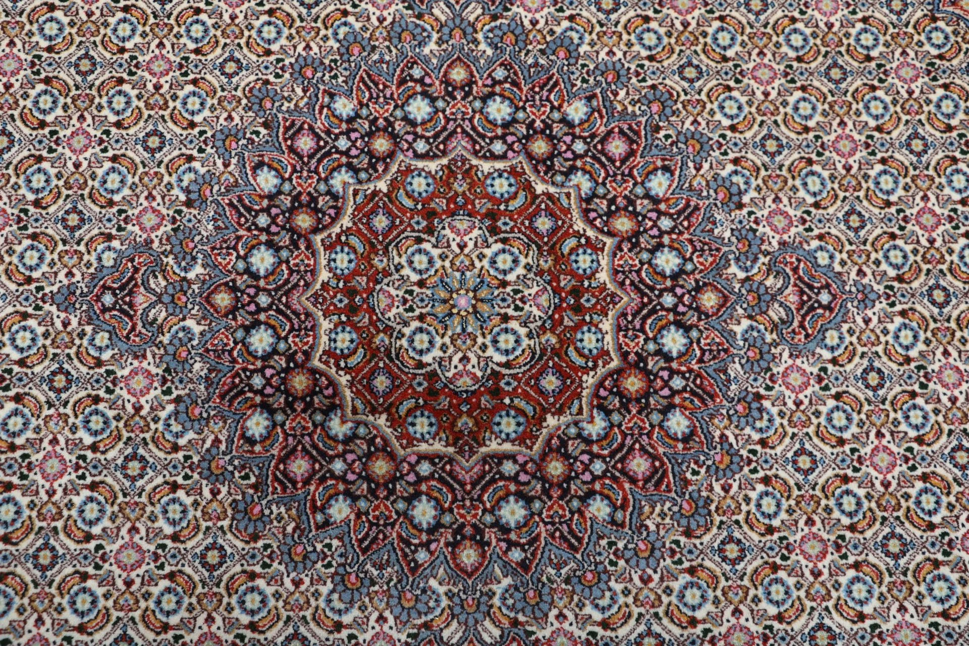 perserteppich-moud-192-x-205-cm-schurwolle-handgeknupft-floral-19 Hand-Knotted Wool Moud Persian Rug, 192 × 205 cm