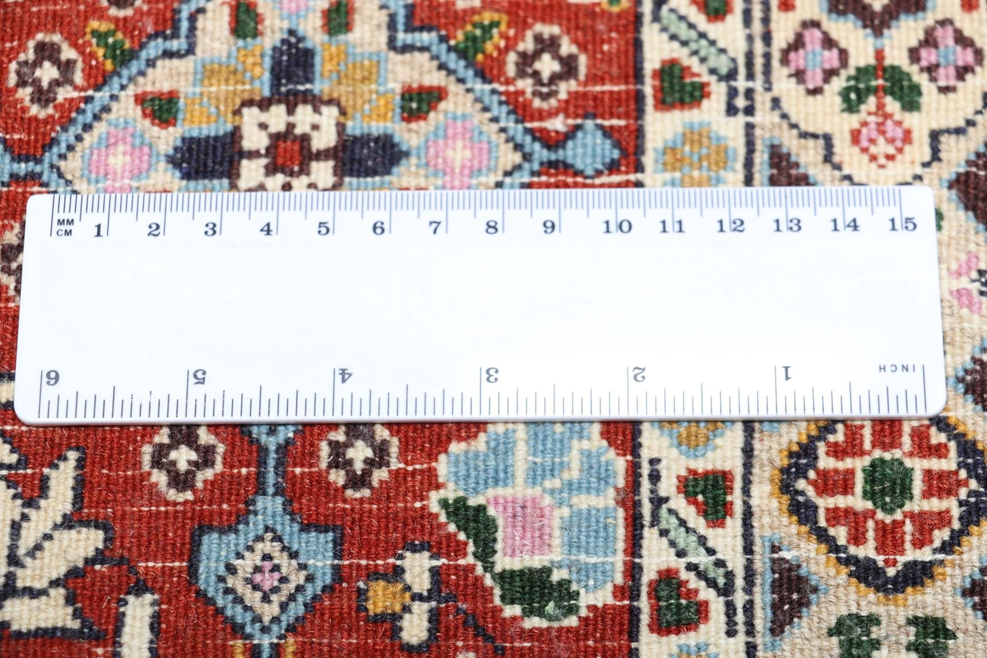perserteppich-moud-192-x-205-cm-schurwolle-handgeknupft-floral-21 Hand-Knotted Wool Moud Persian Rug, 192 × 205 cm