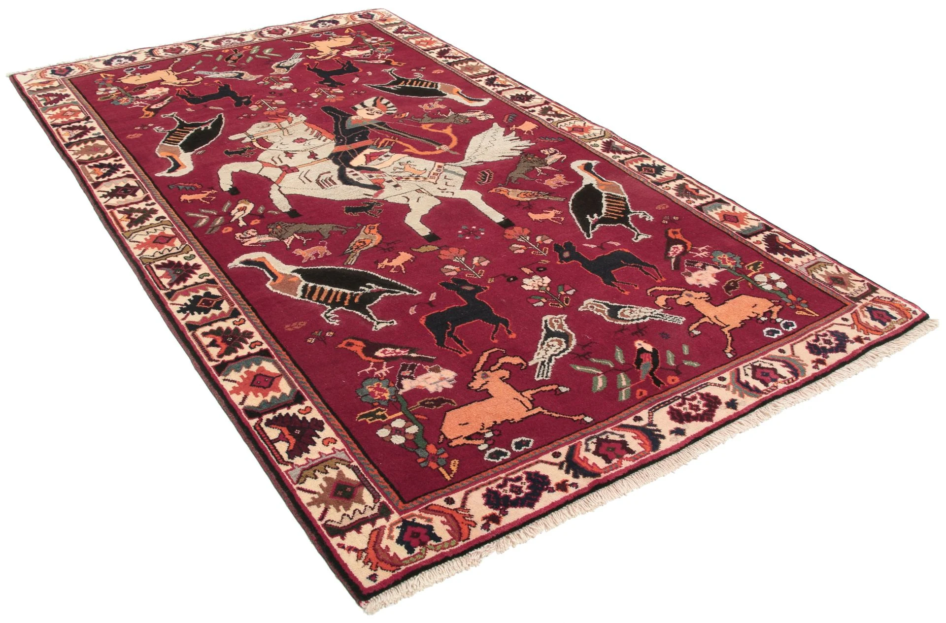 Qashqai Persian Rug — hand-knotted, 130 × 217 cm, Wool