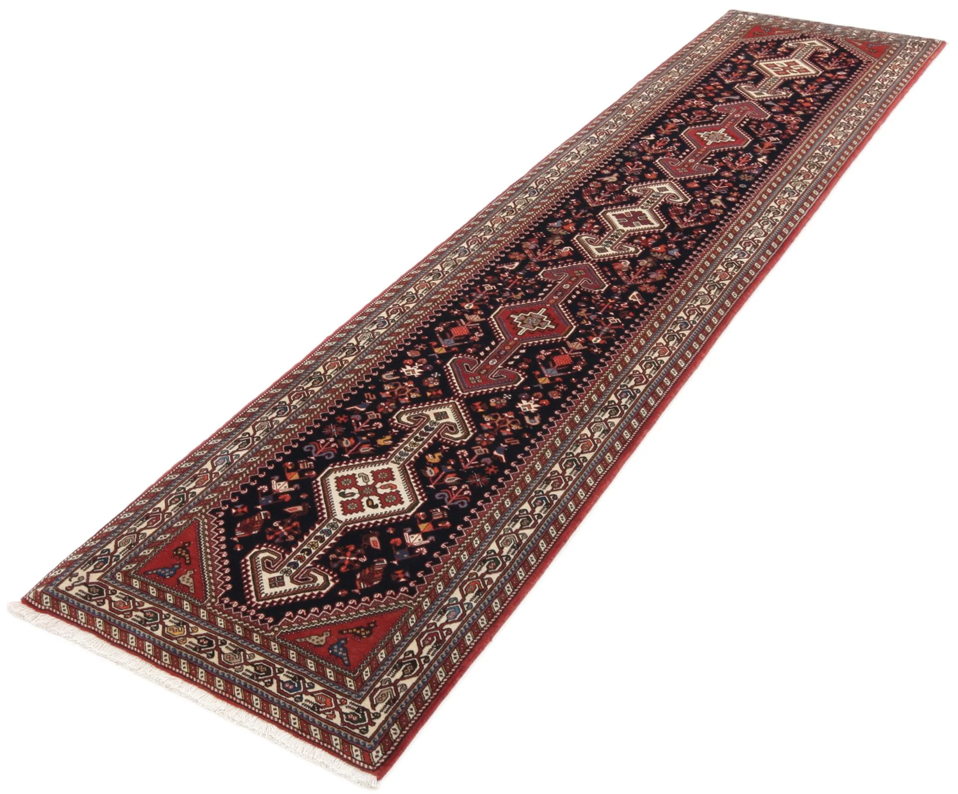 Hand-Knotted Wool Persian Rug, 80 × 400 cm