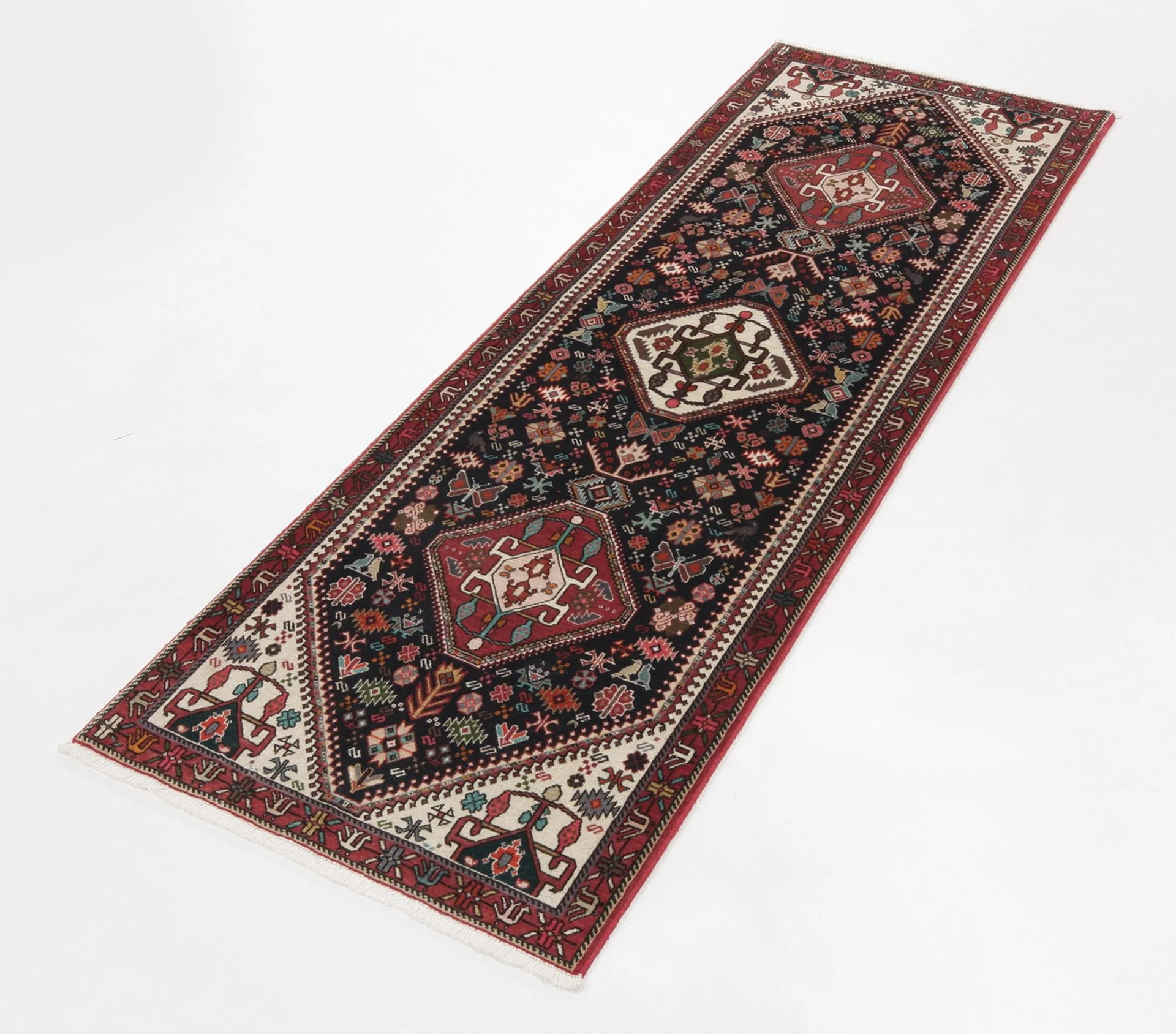 Qashqai Persian Rug — hand-knotted, 80 × 250 cm, Wool