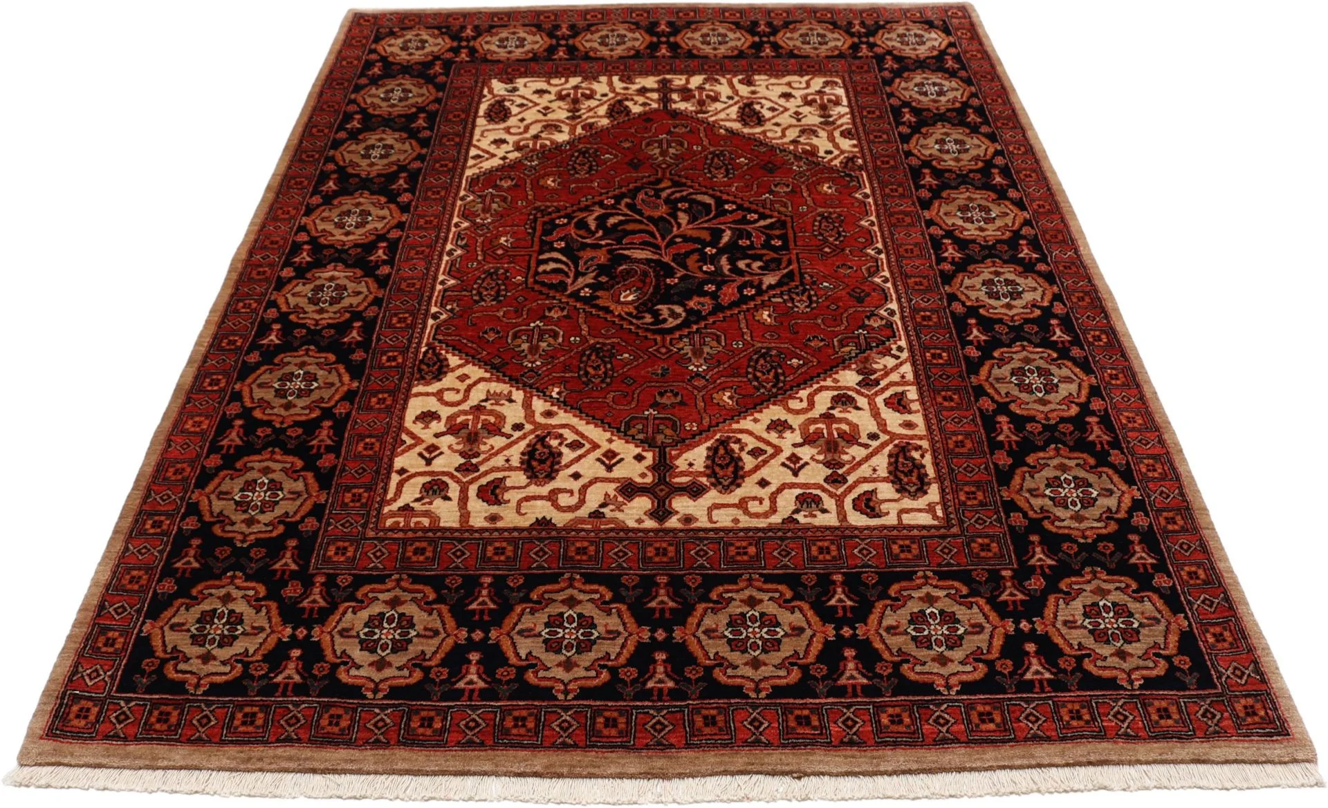 Hand-Knotted Wool Qashqai Persian Rug, 155 × 216 cm