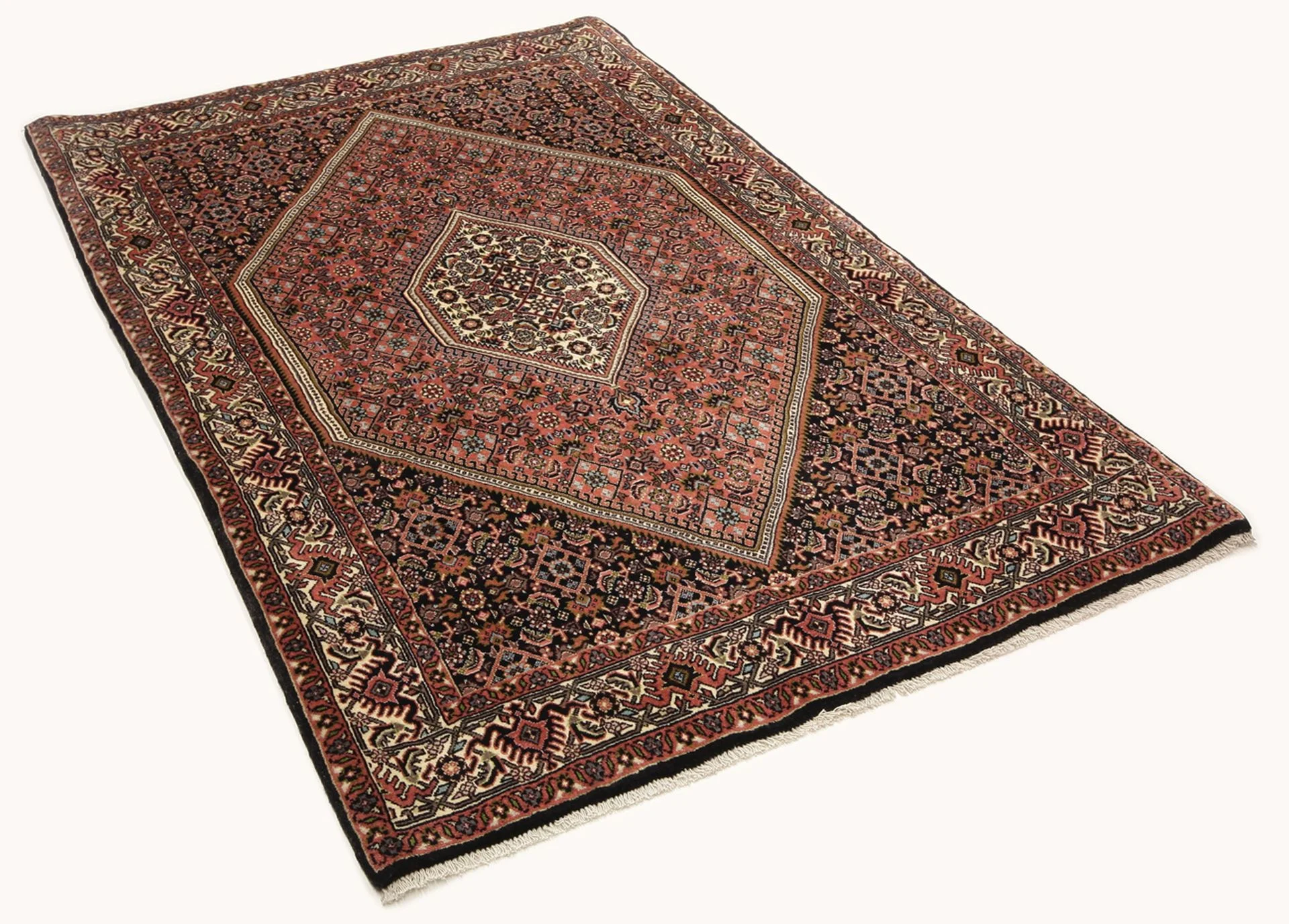 Hand-Knotted Wool Bijar Persian Rug, 114 × 184 cm