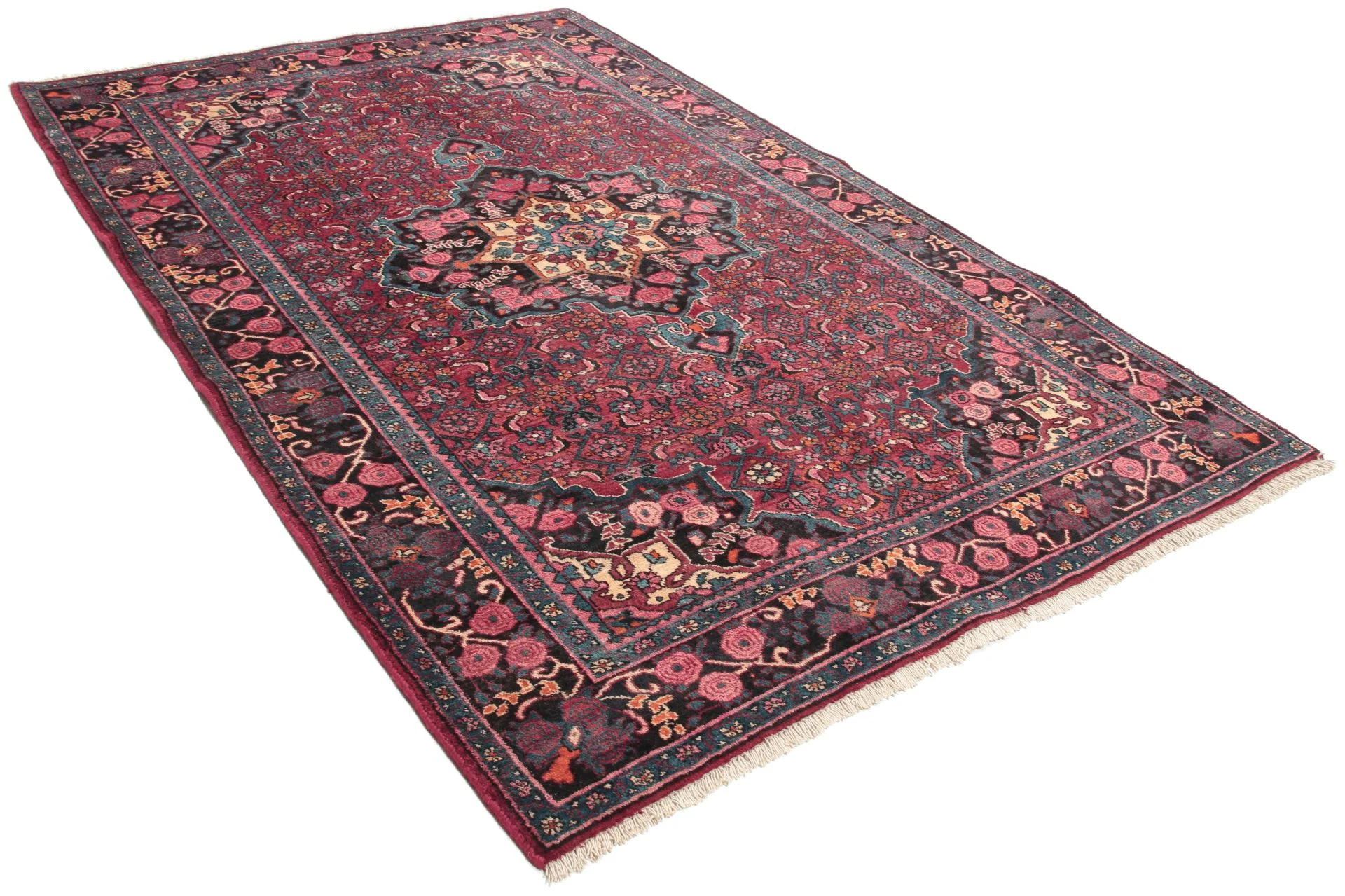 Hand-Knotted Wool Bijar Persian Rug, 135 × 203 cm