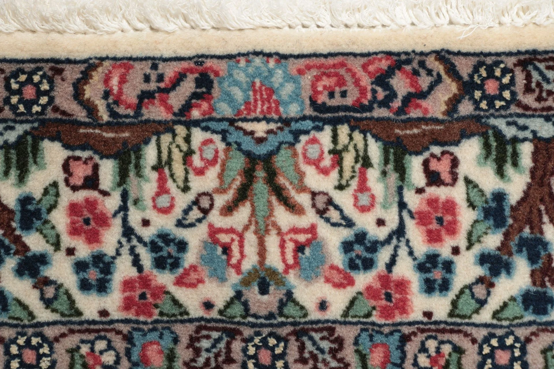 Hand-Knotted Wool Moud Persian Rug, 80 × 290 cm