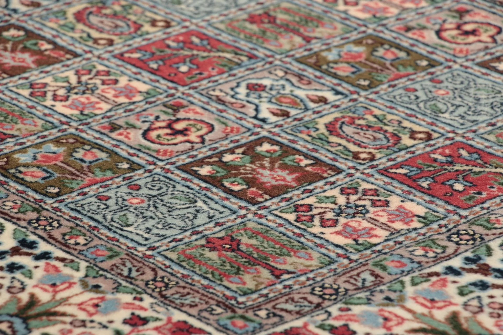 Hand-Knotted Wool Moud Persian Rug, 80 × 290 cm