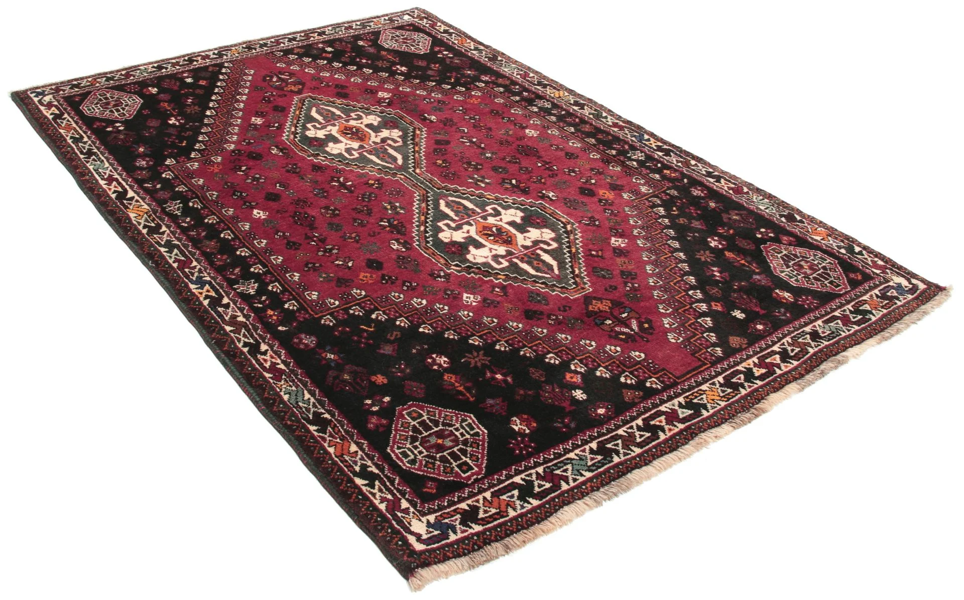 Hand-Knotted Wool Qashqai Persian Rug, 120 × 177 cm