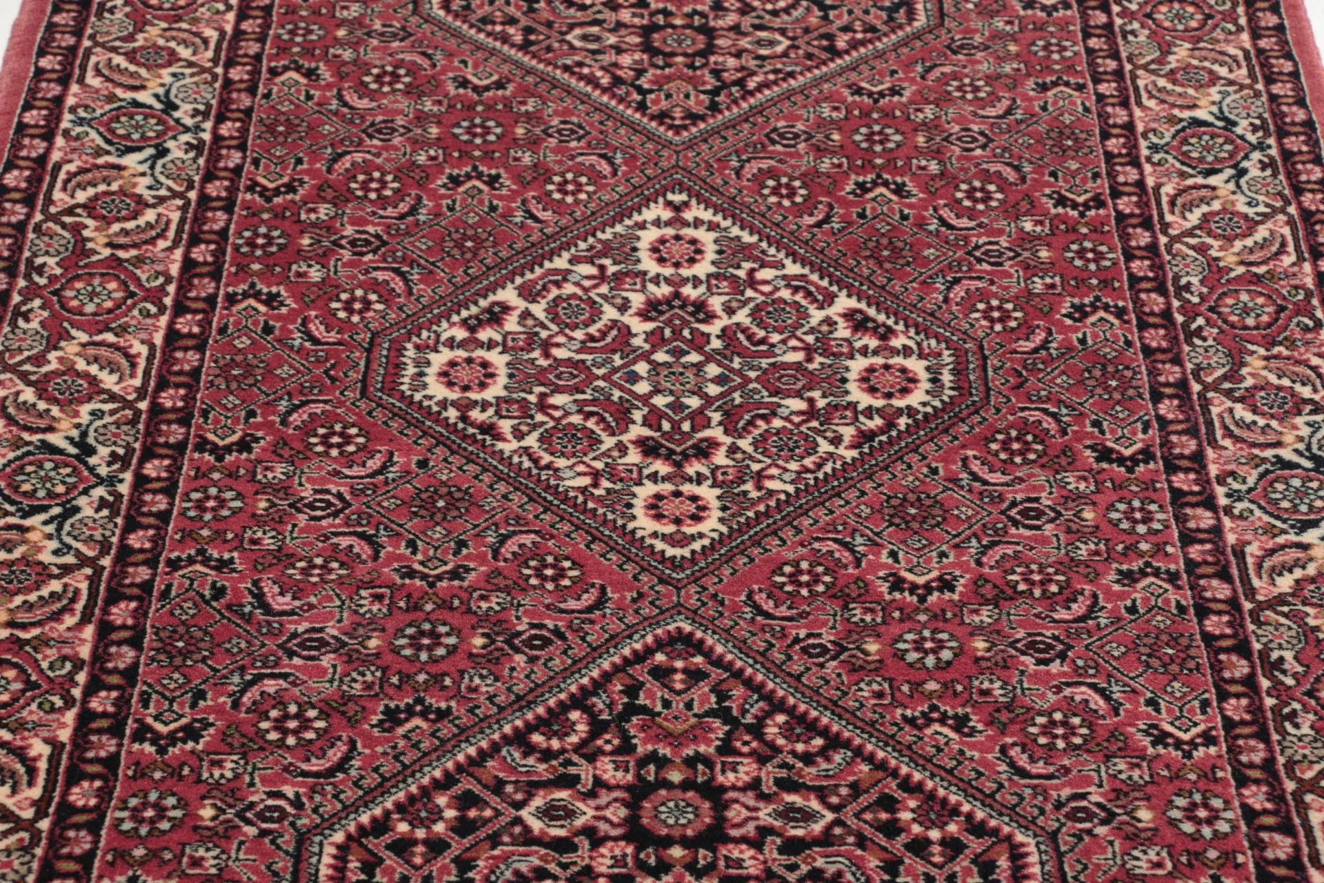 Hand-Knotted Wool Bijar Persian Rug, 87 × 387 cm